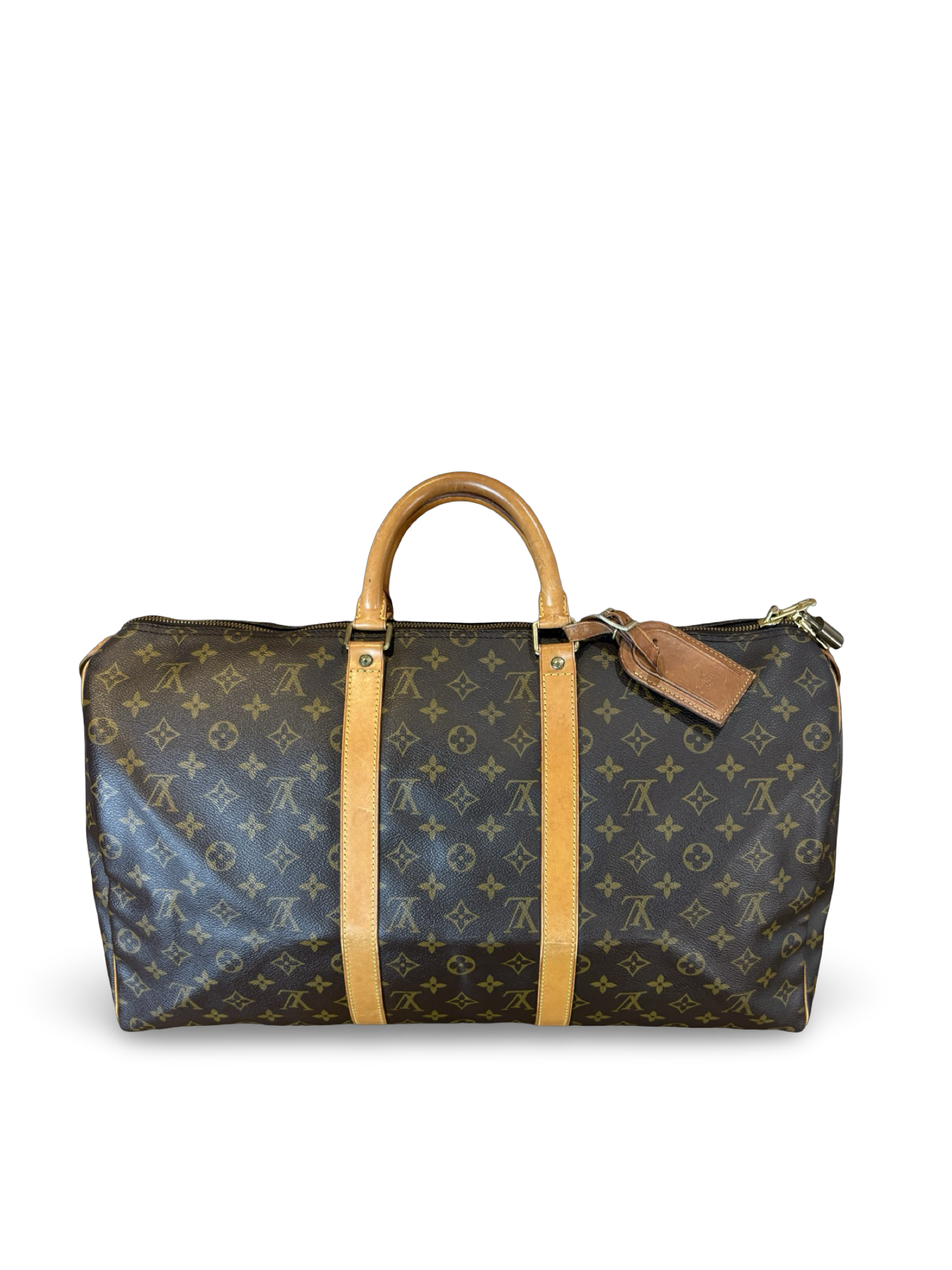 Louis Vuitton Keepall 50 Brown Monogram Canvas Duffel Travel Bag