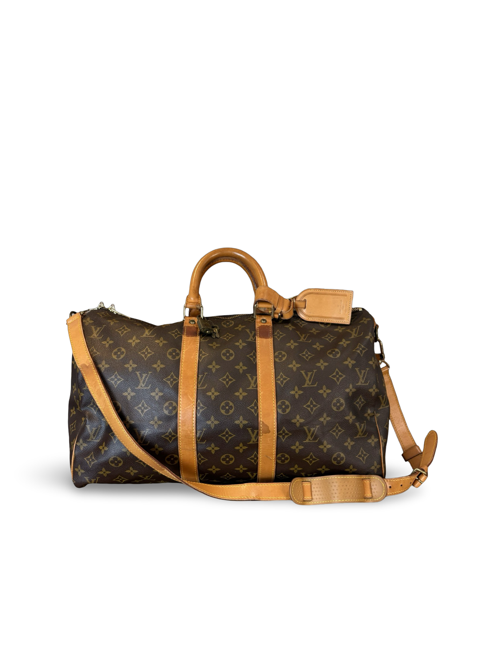 Louis Vuitton Keepall 45 Bandouliere Brown Monogram Canvas Travel Duffel Bag