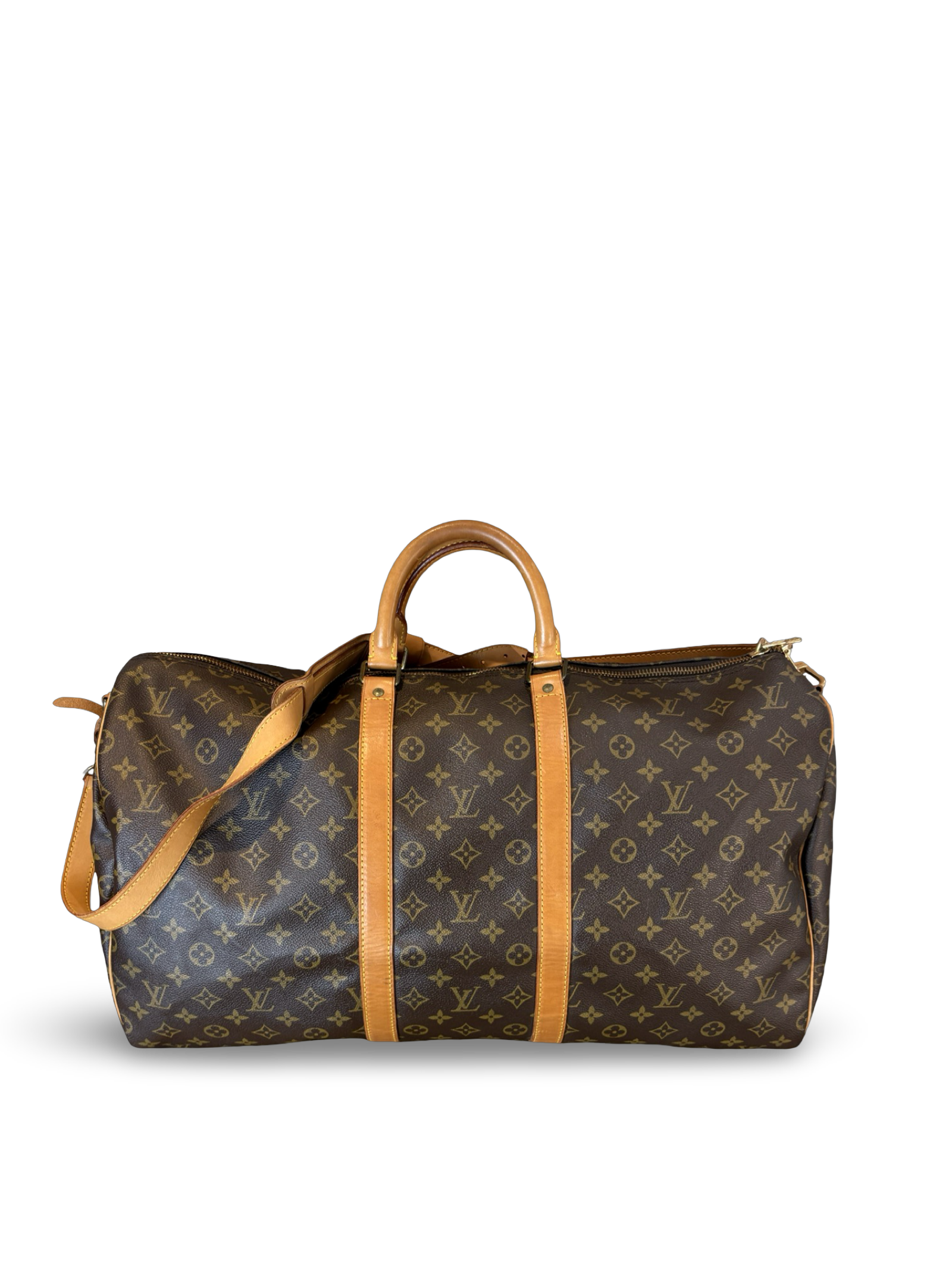 Louis Vuitton Keepall 55 Bandouliere Brown Monogram Canvas Travel Duffel Bag