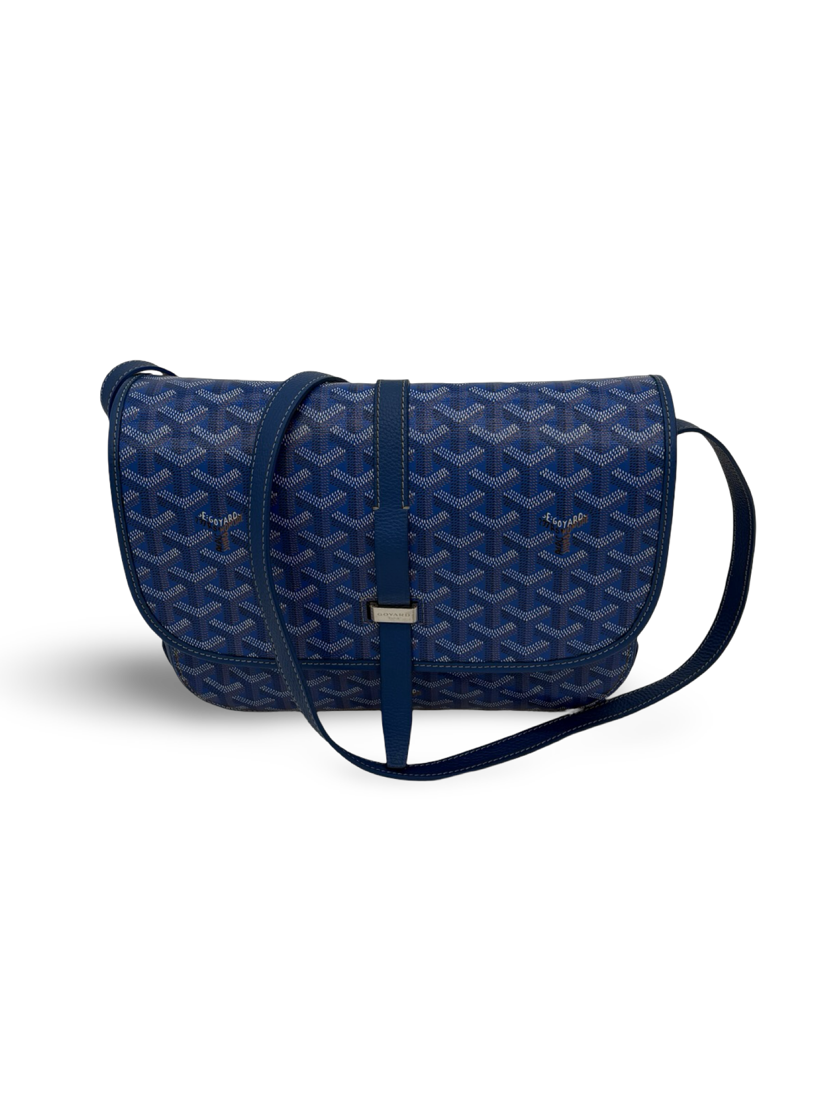 Goyard Goyardine Belvedere II Sky Blue MM Messenger Bag