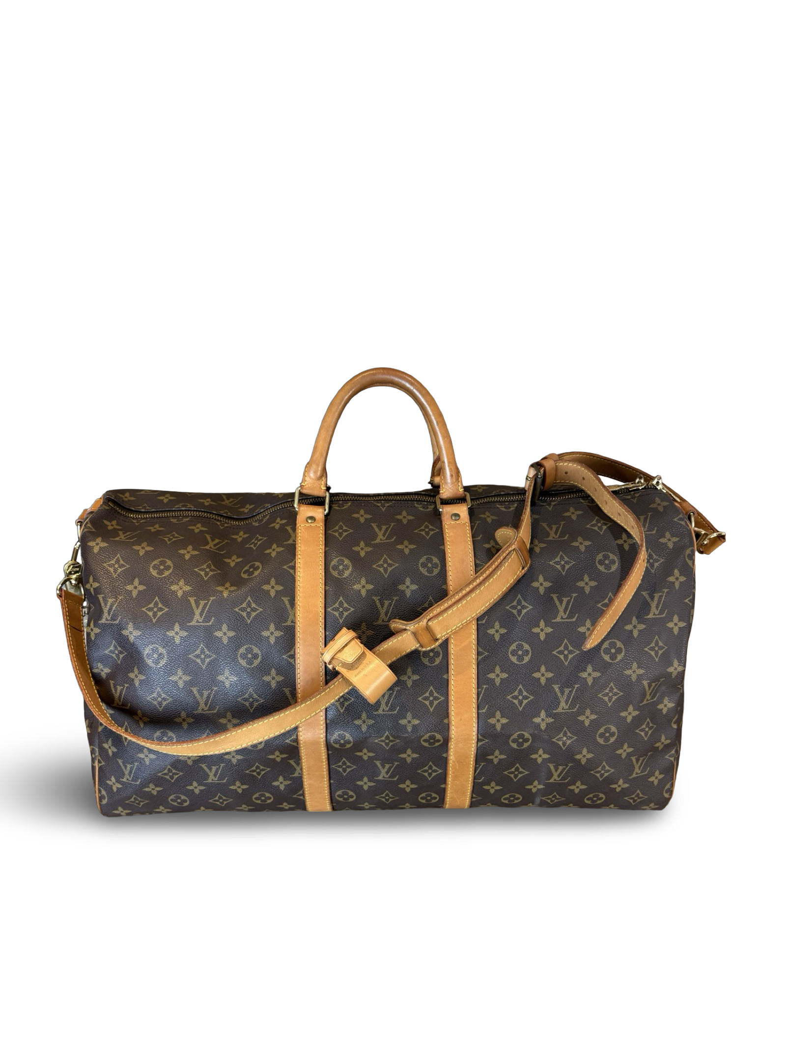 Louis Vuitton Keepall 60 Bandouliere Brown Monogram Canvas Travel Duffel Bag