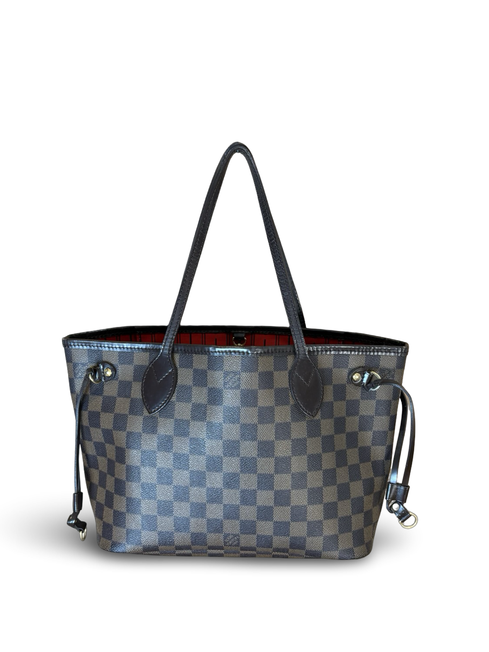 Louis Vuitton Neverfull PM Damier Ebene Brown Canvas Handbag / Tote Bag