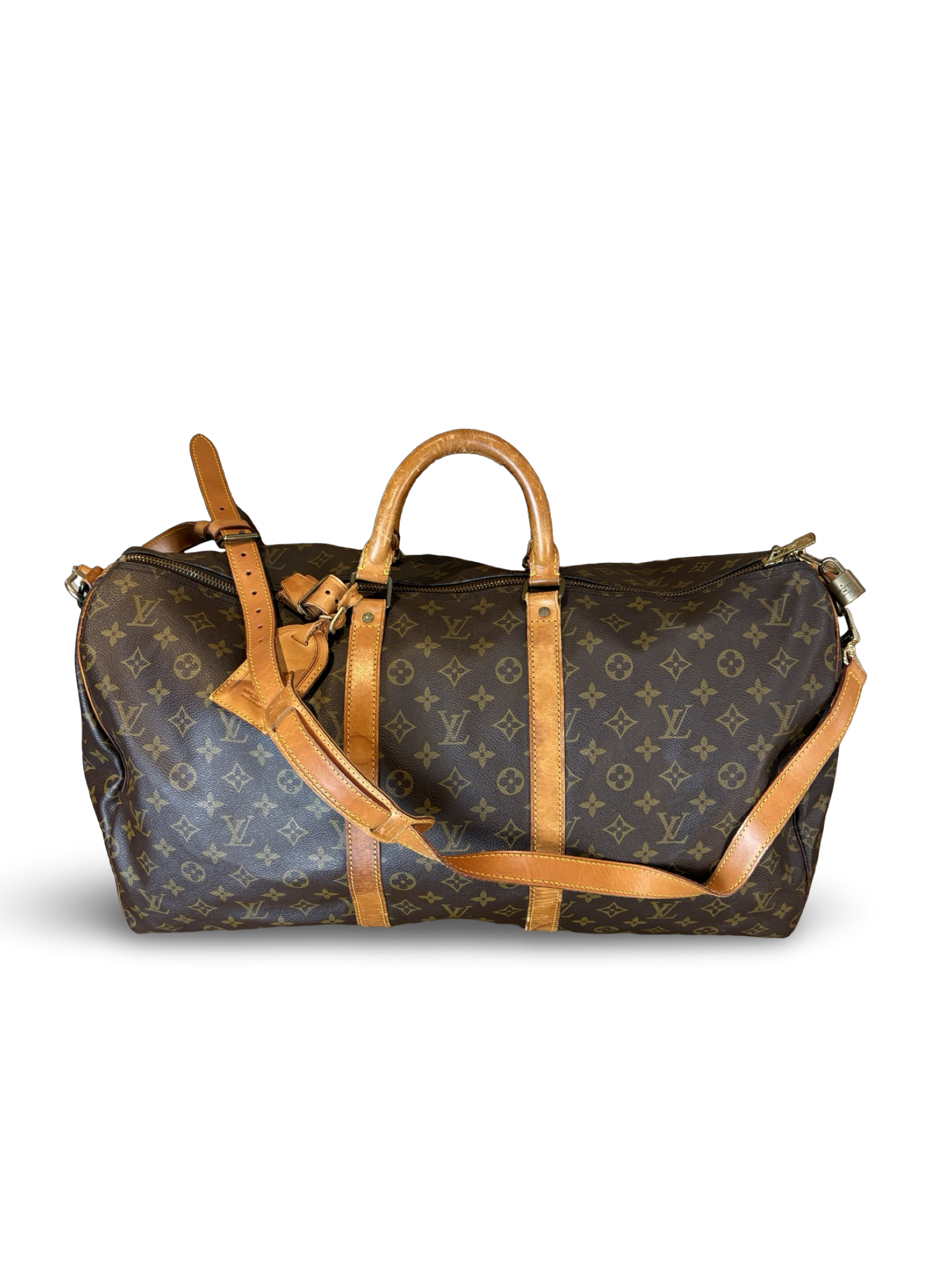 Louis Vuitton Keepall 55 Bandouliere Brown Monogram Canvas Travel Duffel Bag
