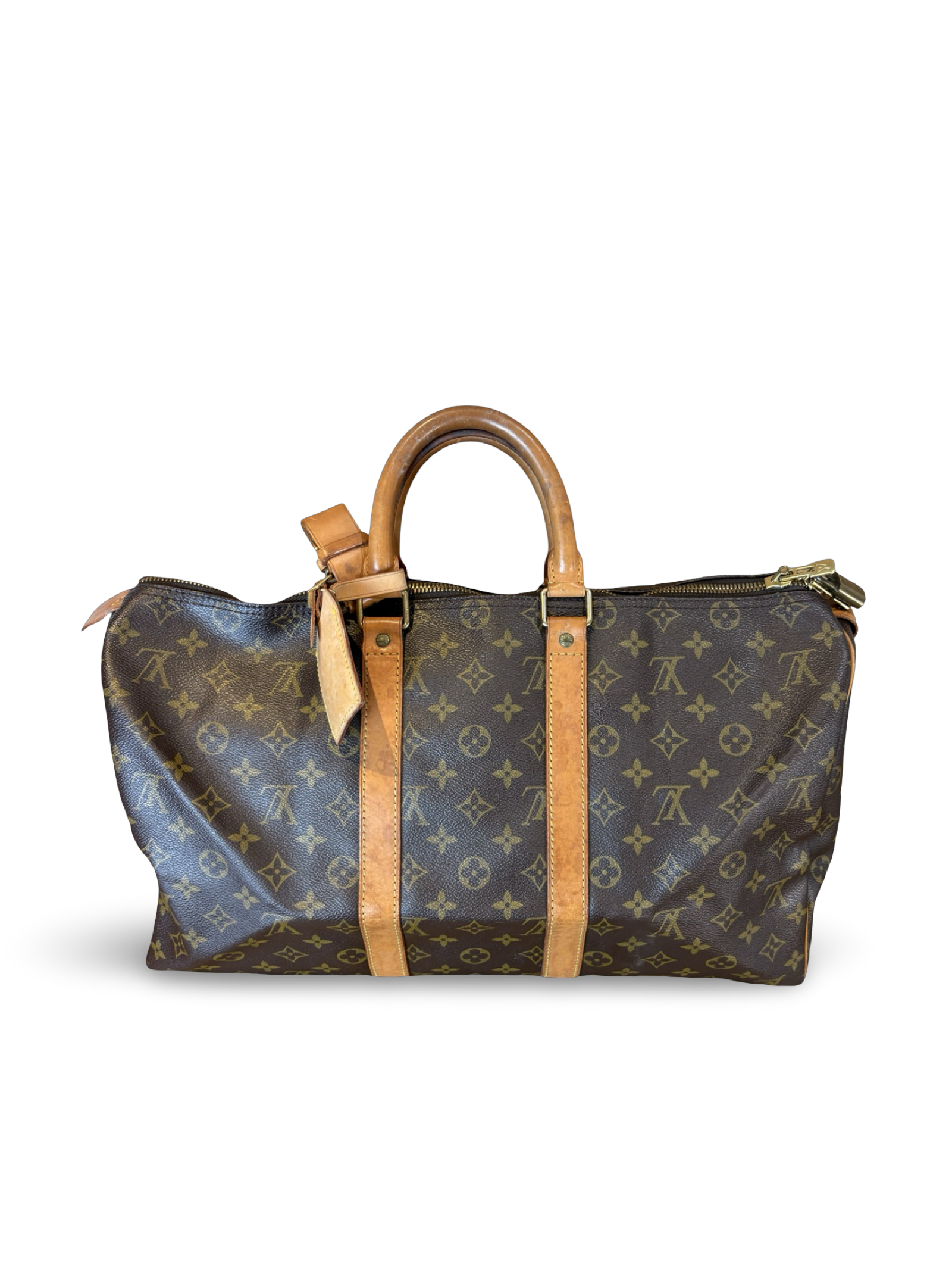 Louis Vuitton Keepall 50 Brown Monogram Canvas Travel Duffel Bag