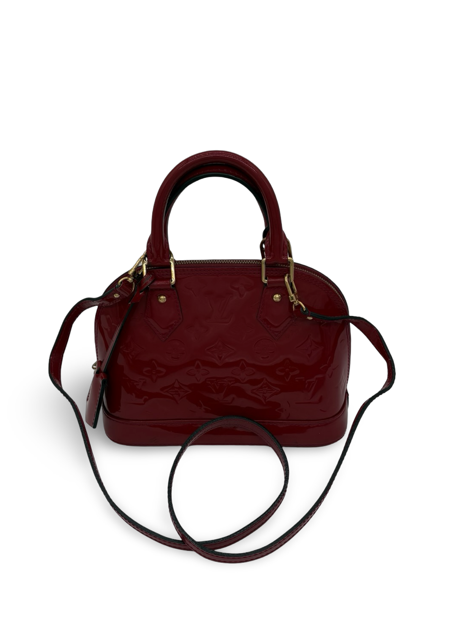 Louis Vuitton Alma BB Red Vernis Handbag