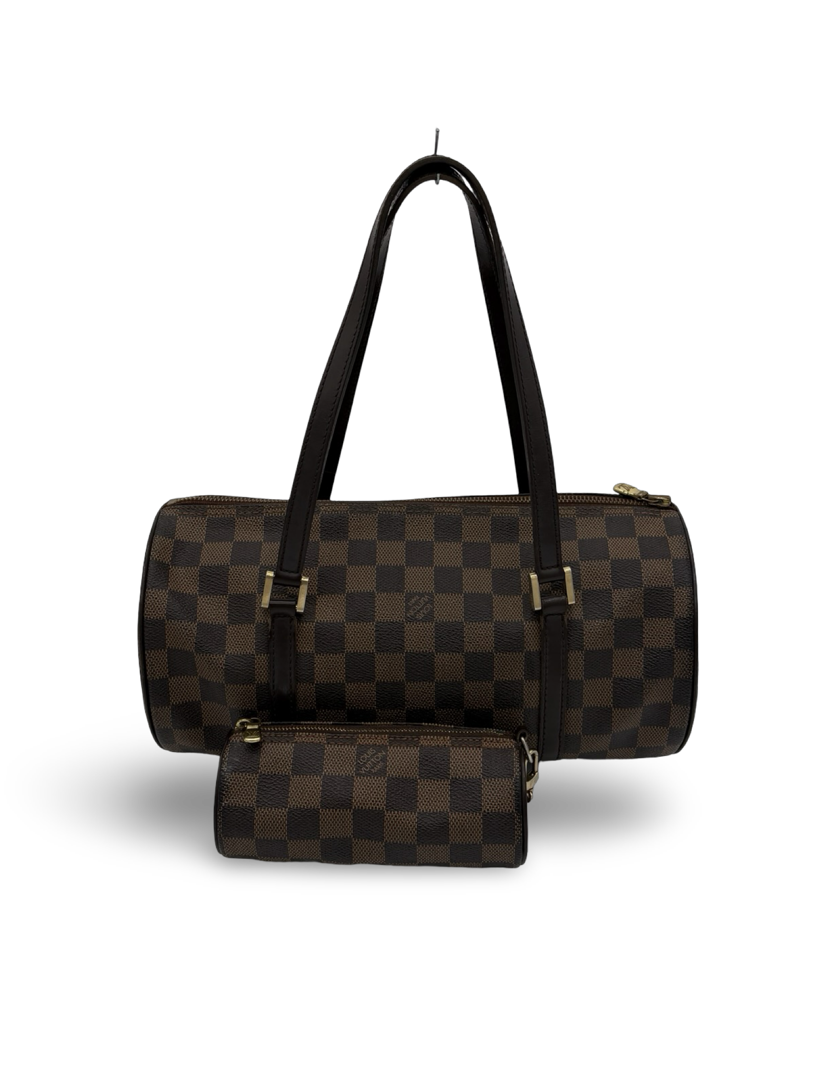 Louis Vuitton Damier Ebene Papillon 30 Handbag with Pouch
