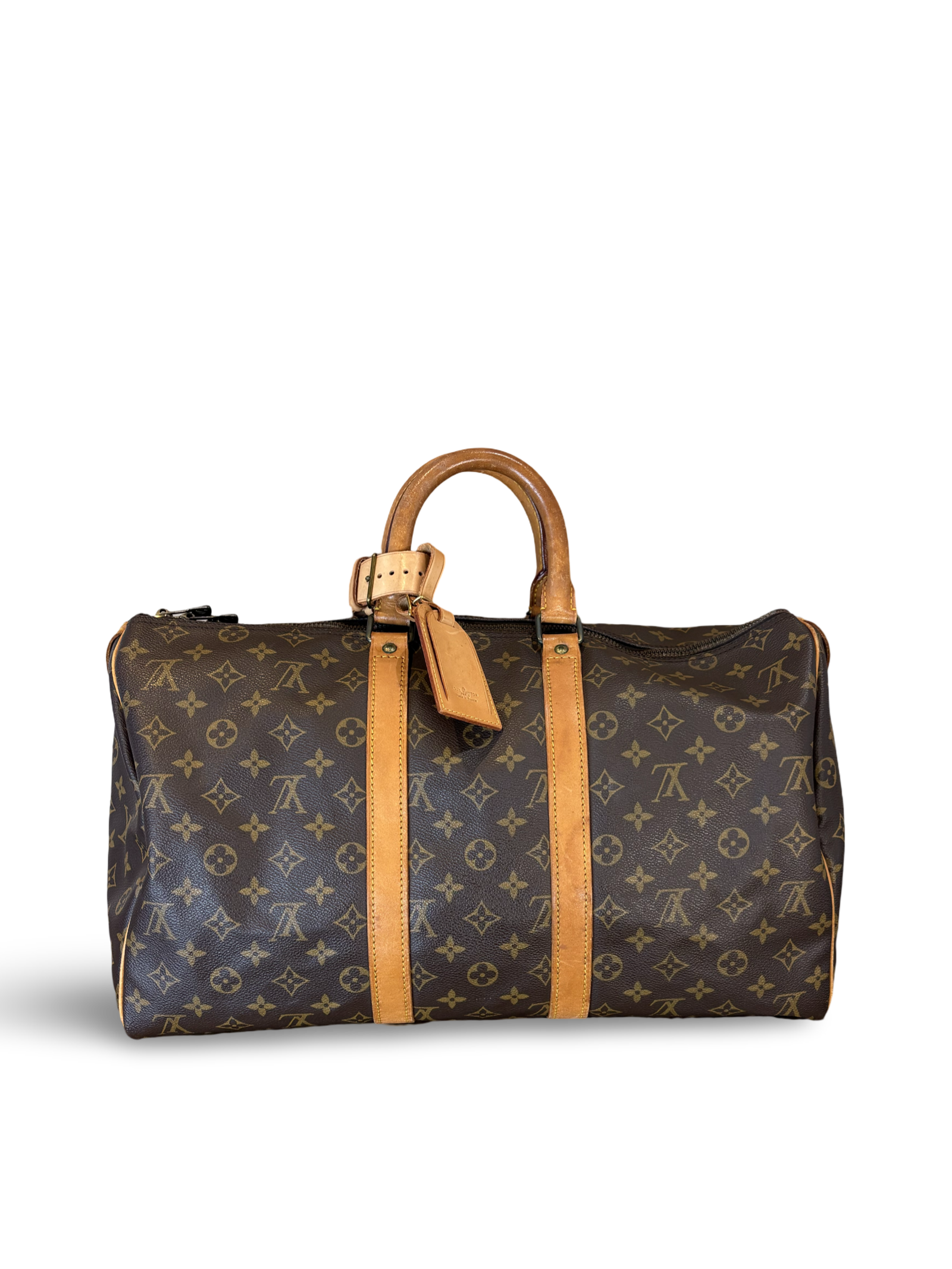 Louis Vuitton Keepall 45 Brown Canvas Monogram Duffel Bag
