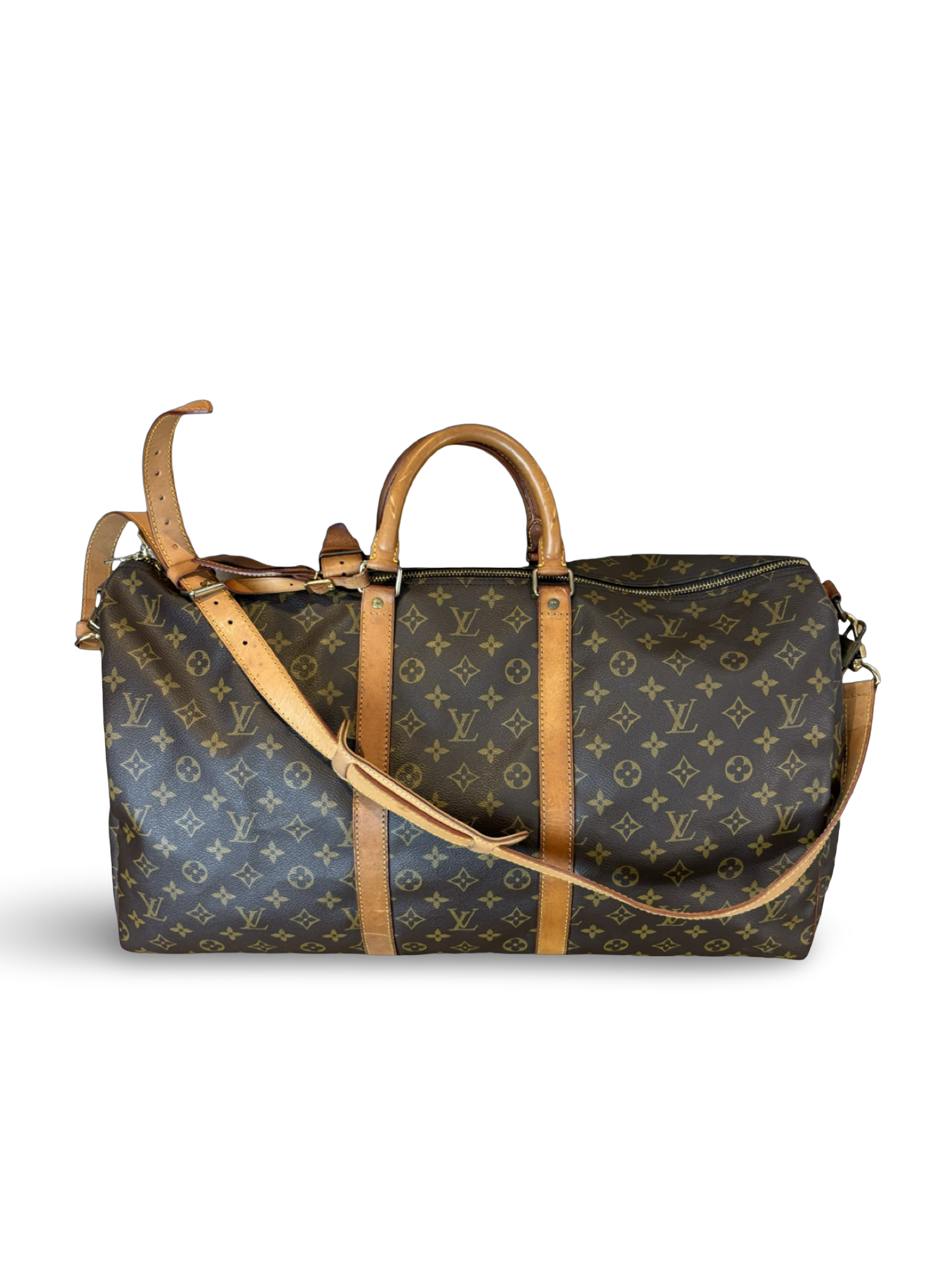 Louis Vuitton Keepall 55 Bandouliere Brown Monogram Canvas Travel Duffel Bag