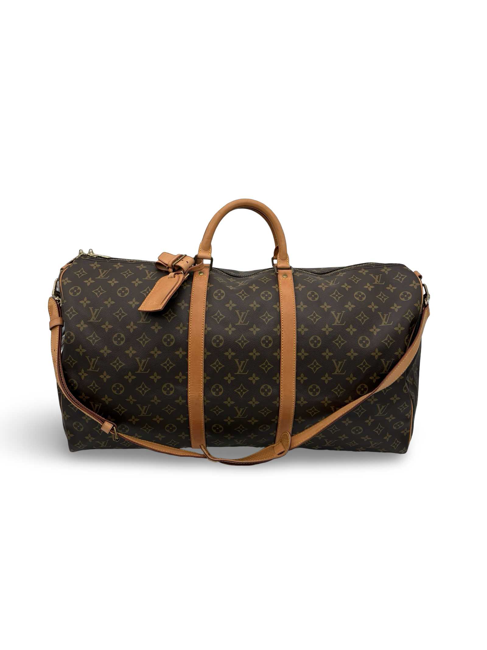 Louis Vuitton Keepall 60 Bandouliere Brown Monogram Canvas Travel Duffel Bag