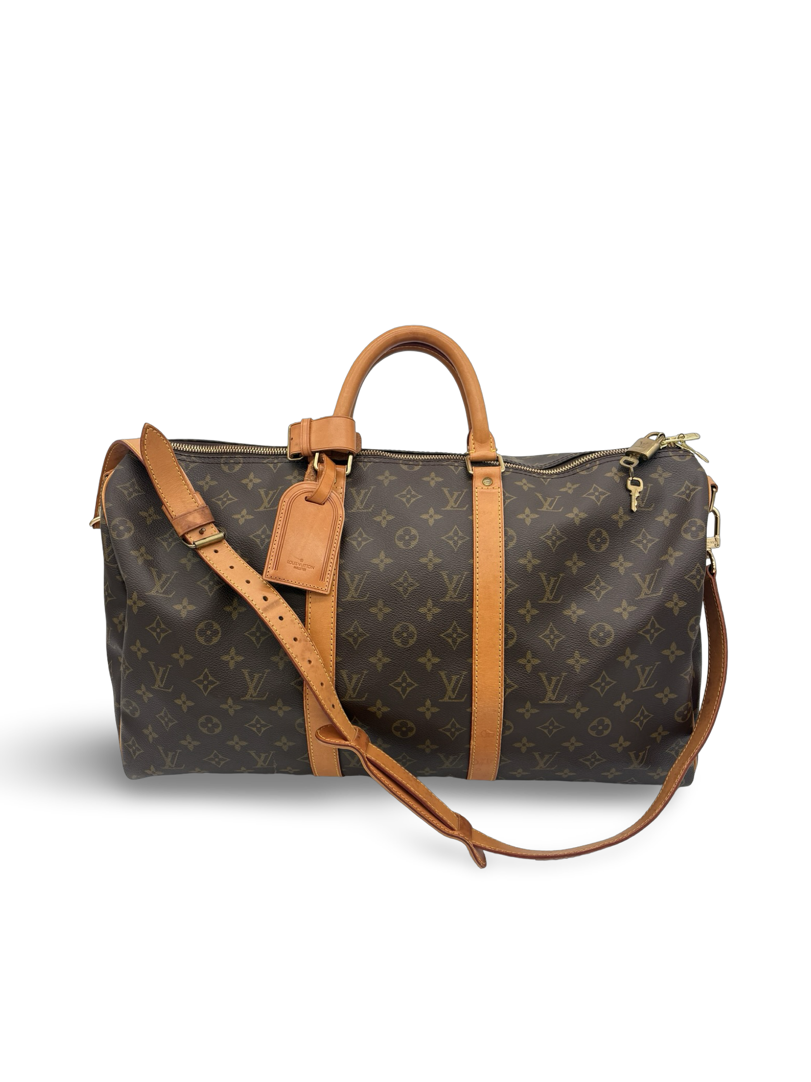 Louis Vuitton Keepall 50 Bandouliere Brown Monogram Canvas Travel Duffel Bag