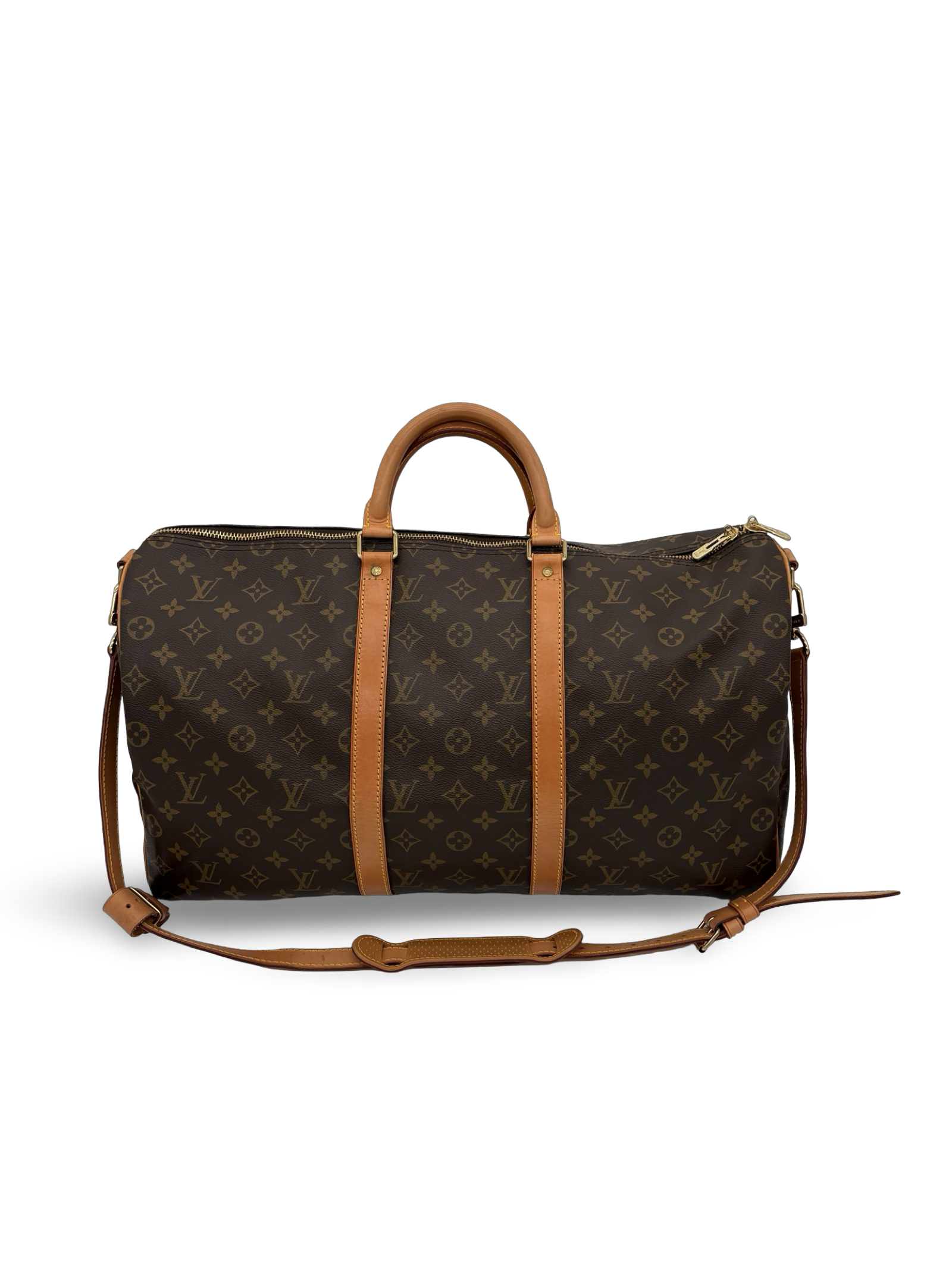 Louis Vuitton Keepall 50 Bandouliere Brown Monogram Canvas Travel Duffel Bag