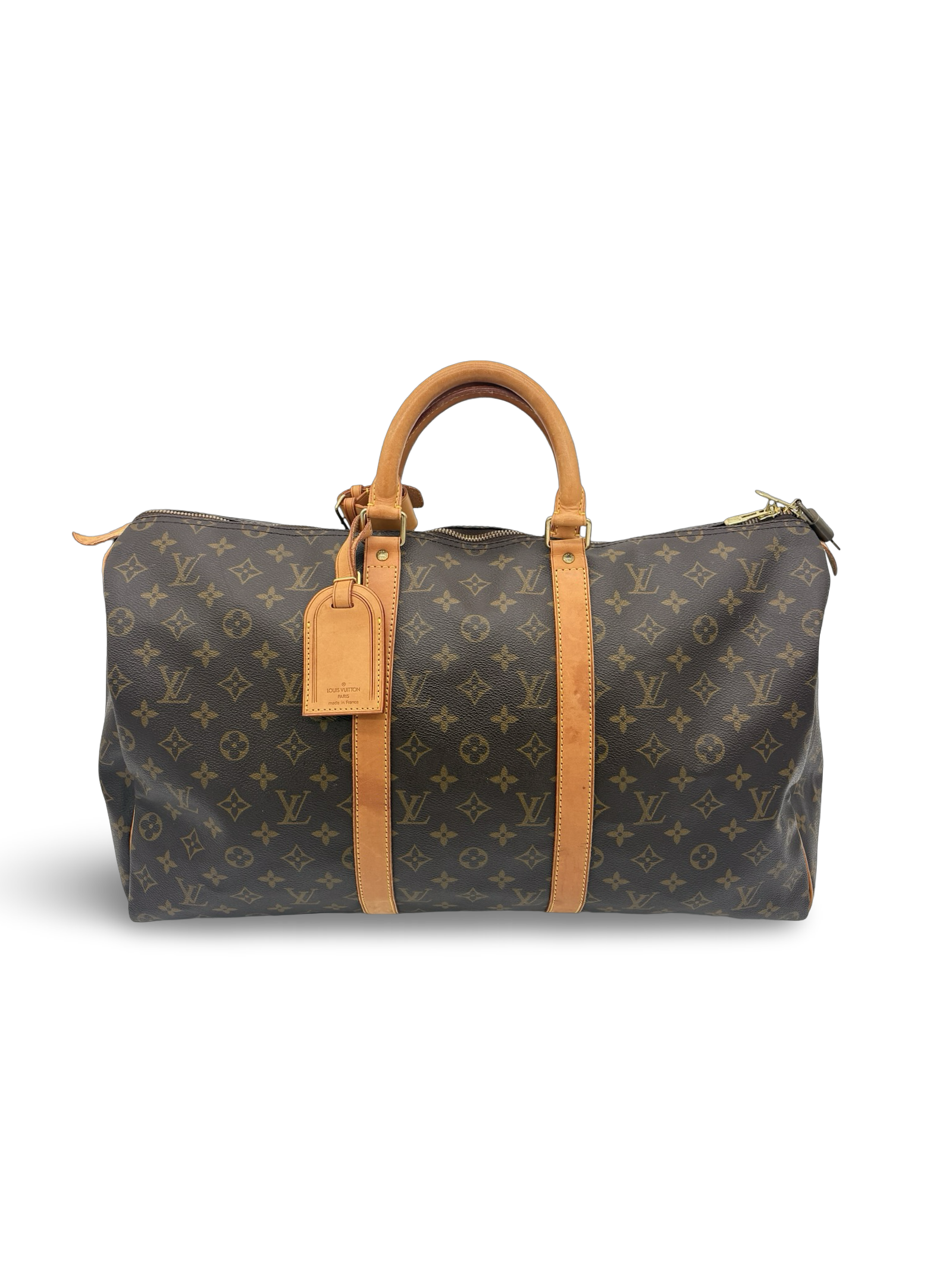 Louis Vuitton Keepall 50 Brown Monogram Canvas Travel Duffel Bag