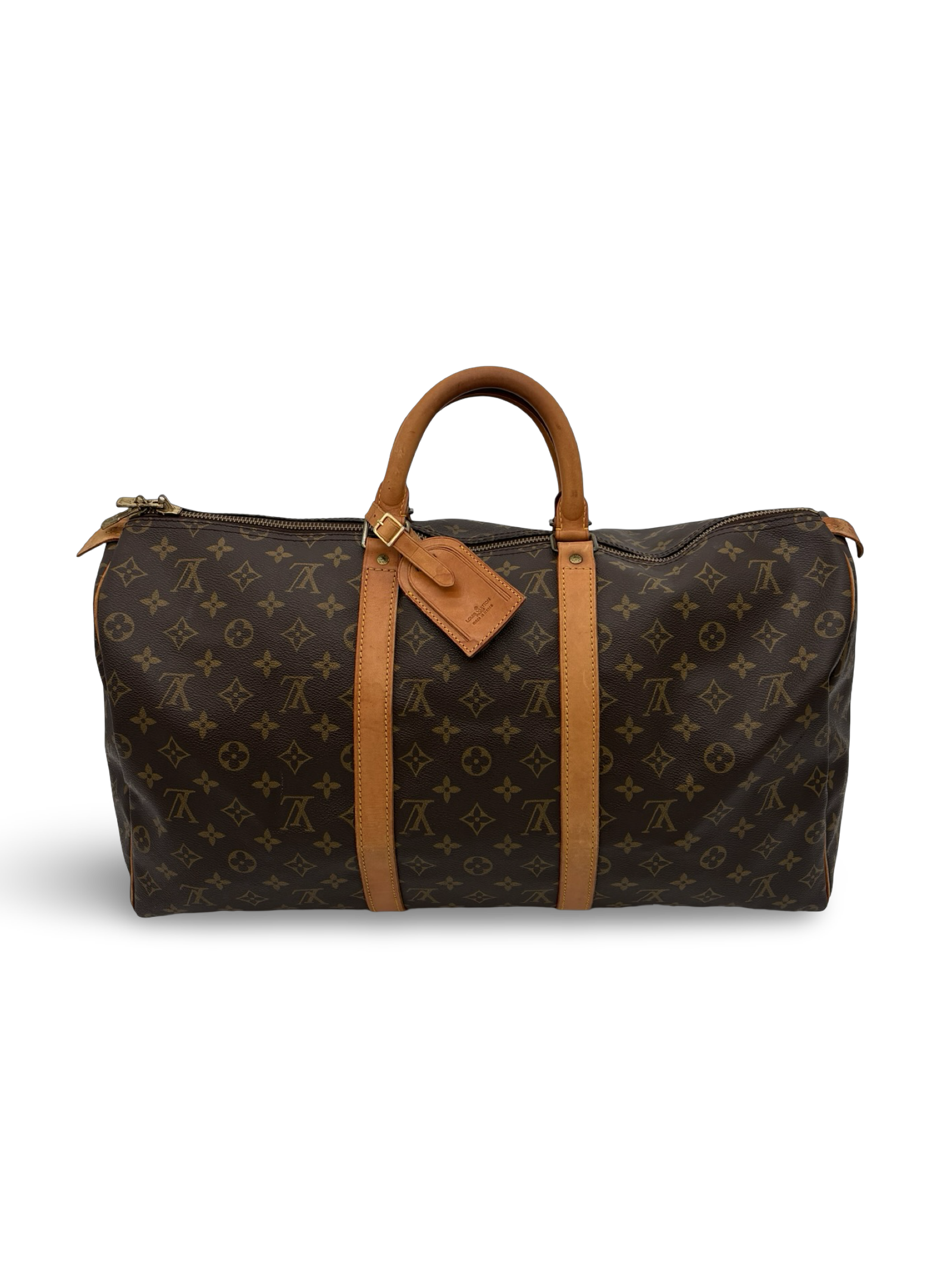 Louis Vuitton Keepall 50 Brown Monogram Canvas Duffel Bag