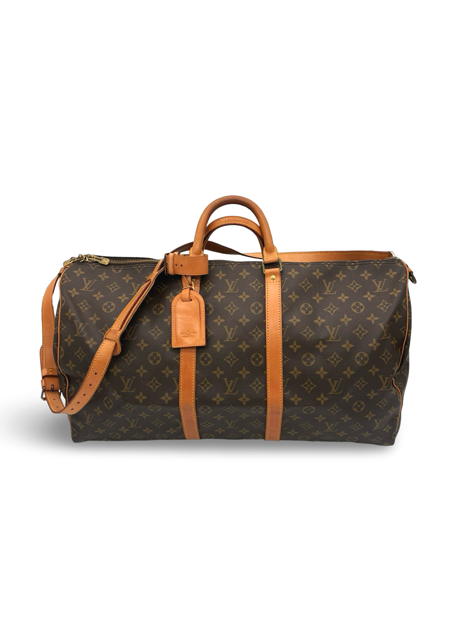 Louis Vuitton Keepall 55 Bandouliere Brown Monogram Canvas Travel Duffel Bag