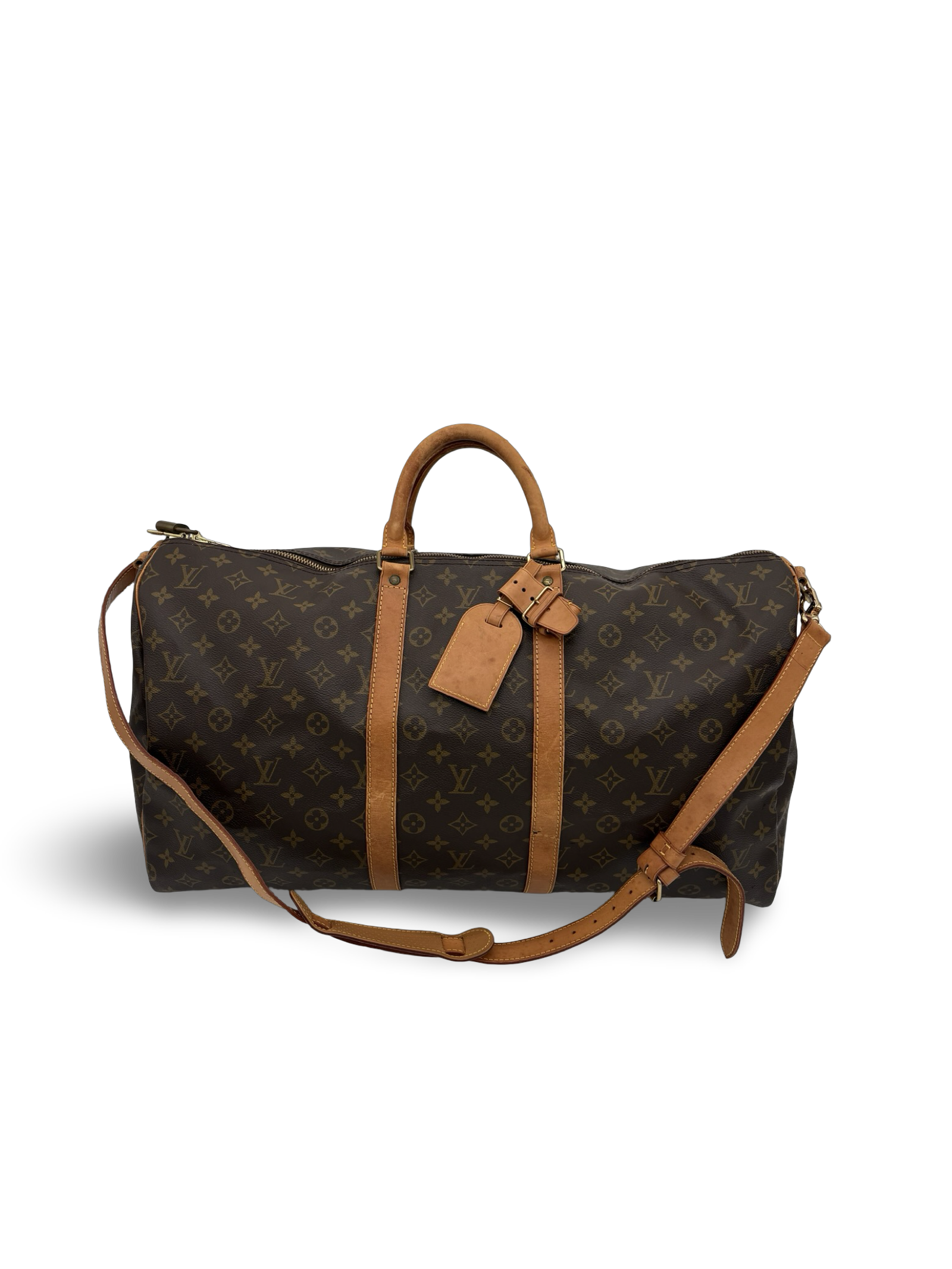 Louis Vuitton Keepall 55 Bandouliere Brown Monogram Canvas Travel Duffel Bag