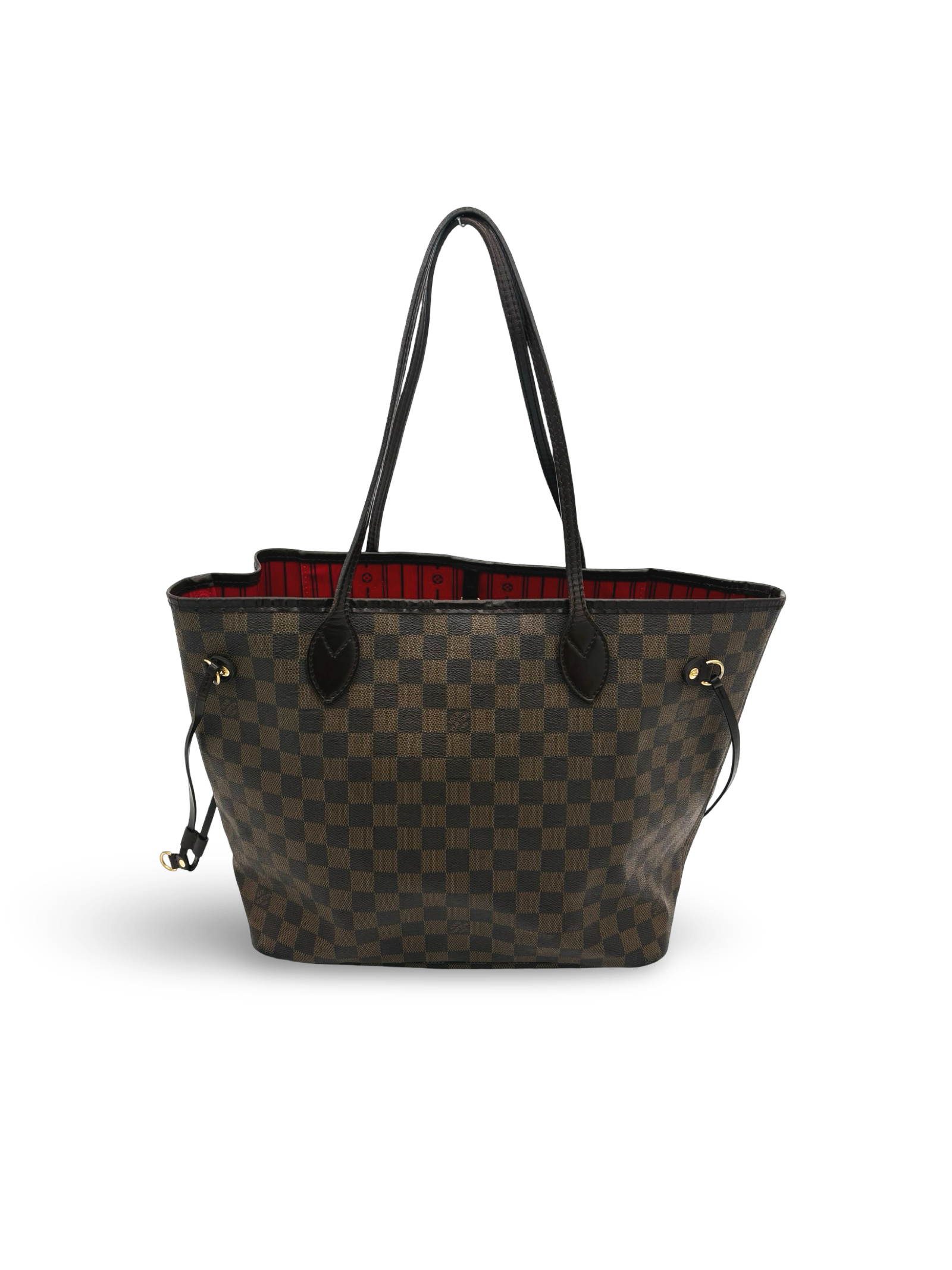 Louis Vuitton Neverfull MM Damier Ebene Brown Canvas Handbag / Tote Bag
