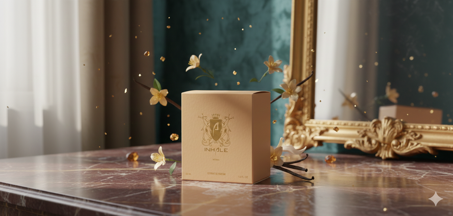 علبة زجاجة انهل مع خلفية فخمة.png