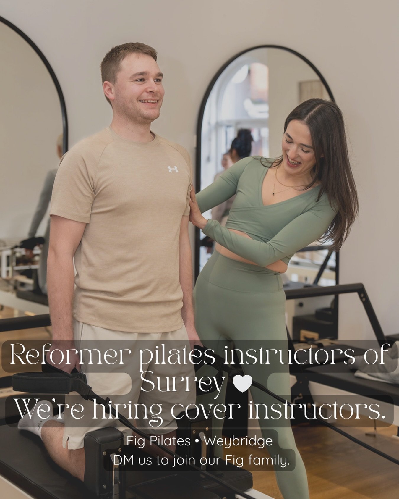 Reformer pilates instructors of Surrey 🤍

We&rsquo;re looking for lovely cover instructors to join us at Fig Pilates in Weybridge.

DM us to join our Fig family ✨

#figpilates #figwellbeing #bloomfromtheinsideout #feelgoodmovement #weybridgepilates