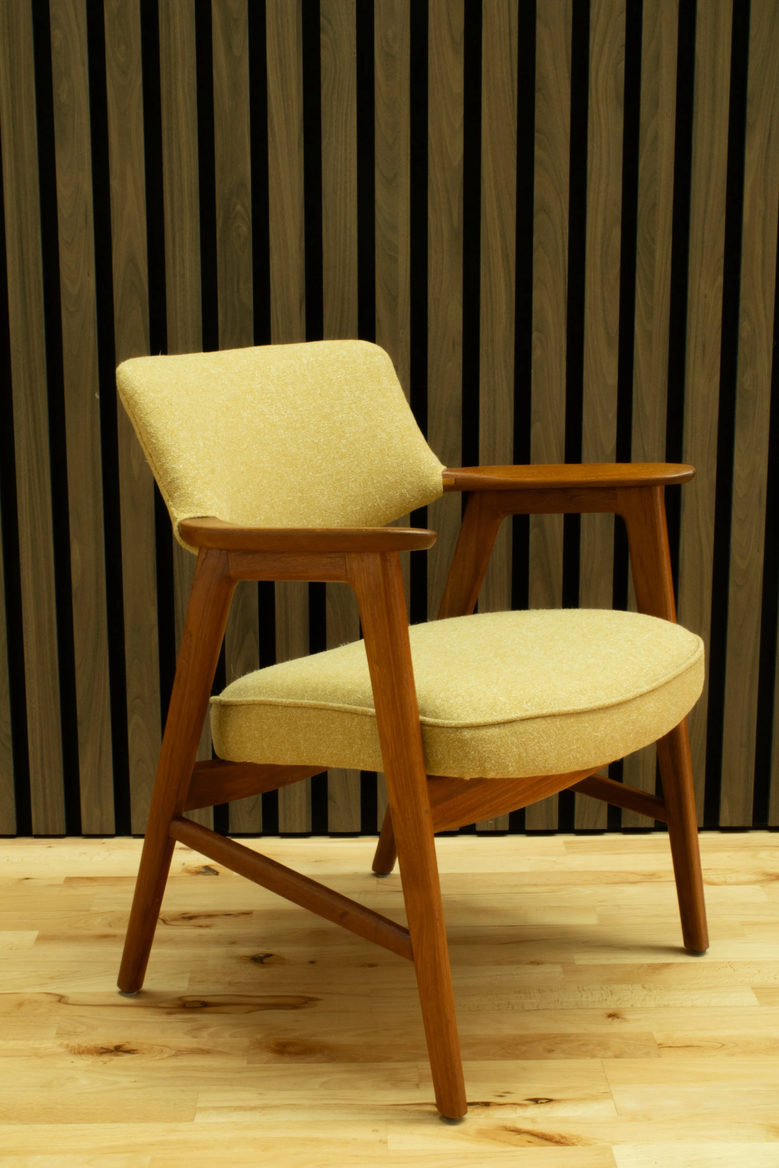 Model 42 Teak Armchair by Erik Kirkegaard in Camira Hemp