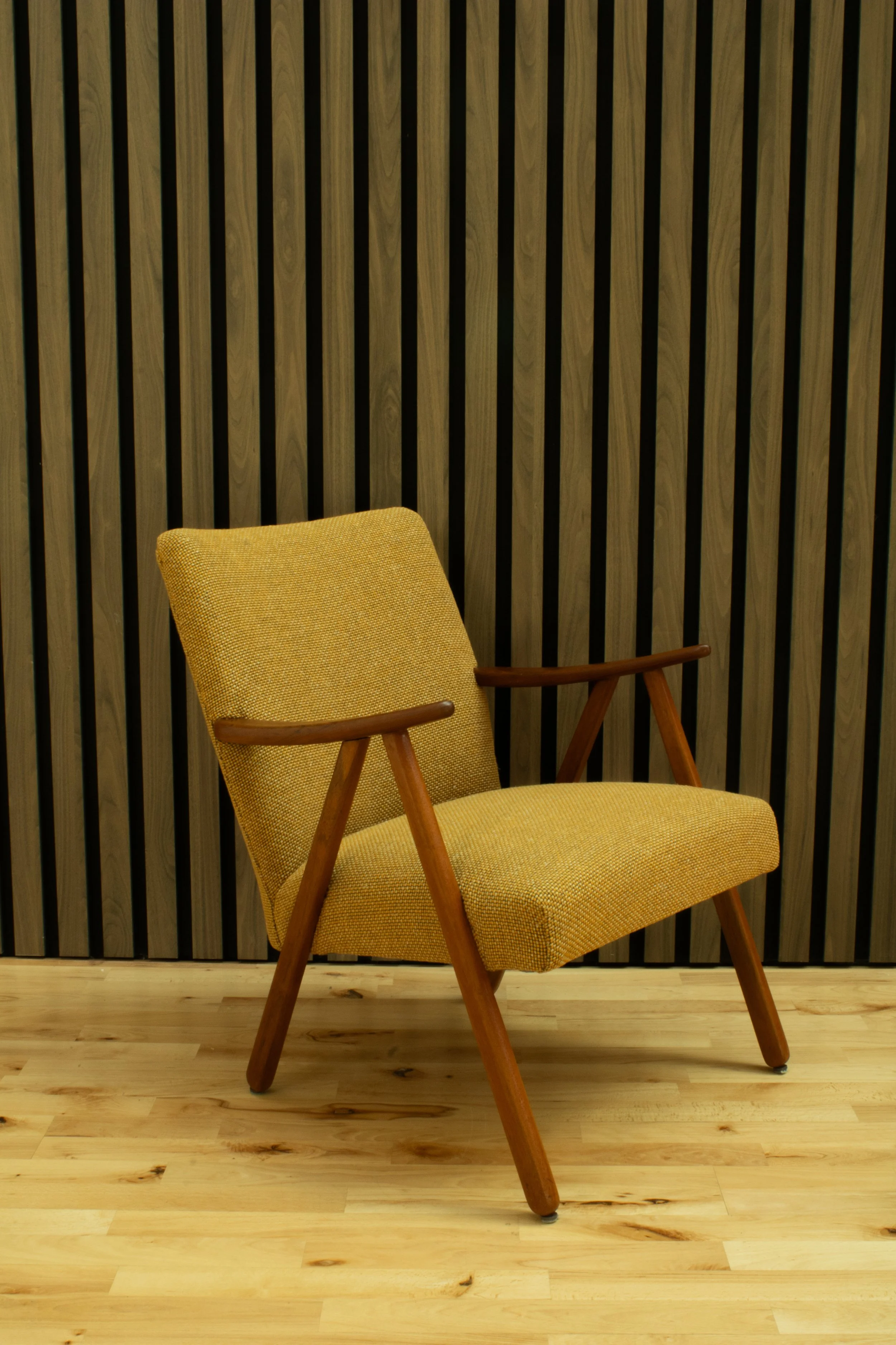 Danish Cabinet Maker Armchair in Camira Craggan Flax