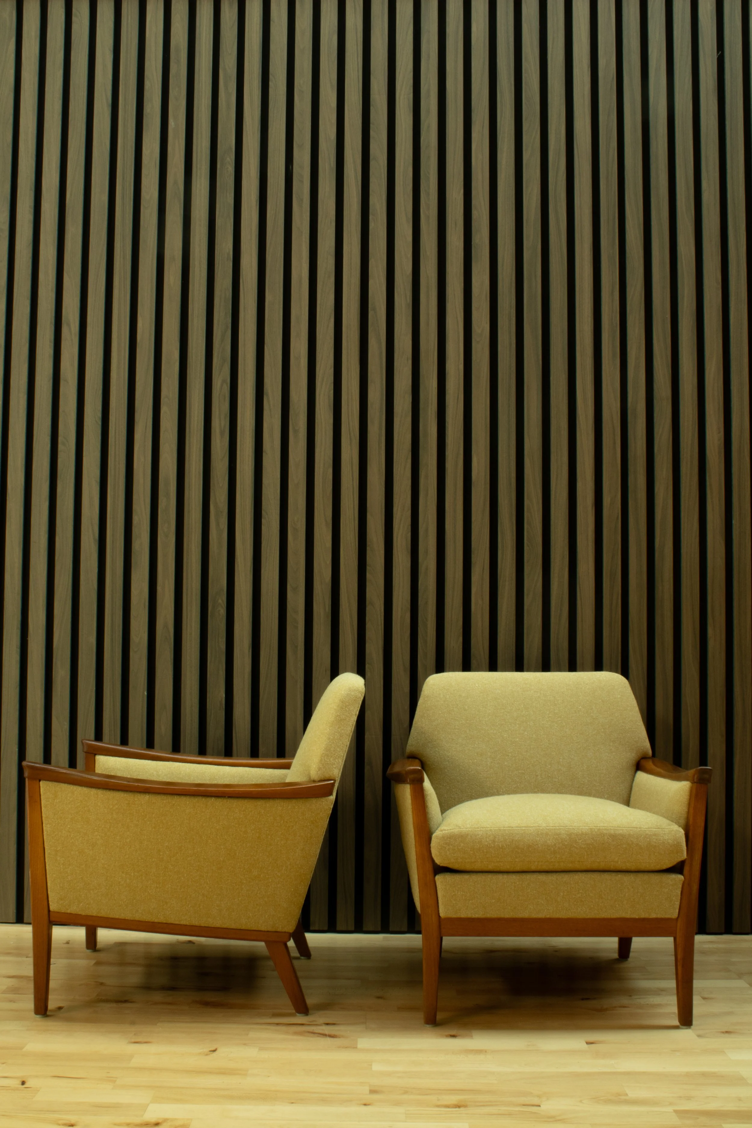 Pair of Armchairs by Inge Andersson in Camira Hemp