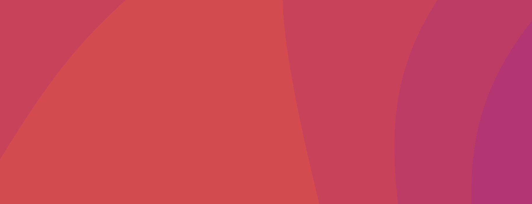 Abstract background featuring large, overlapping pink and red curved shapes.