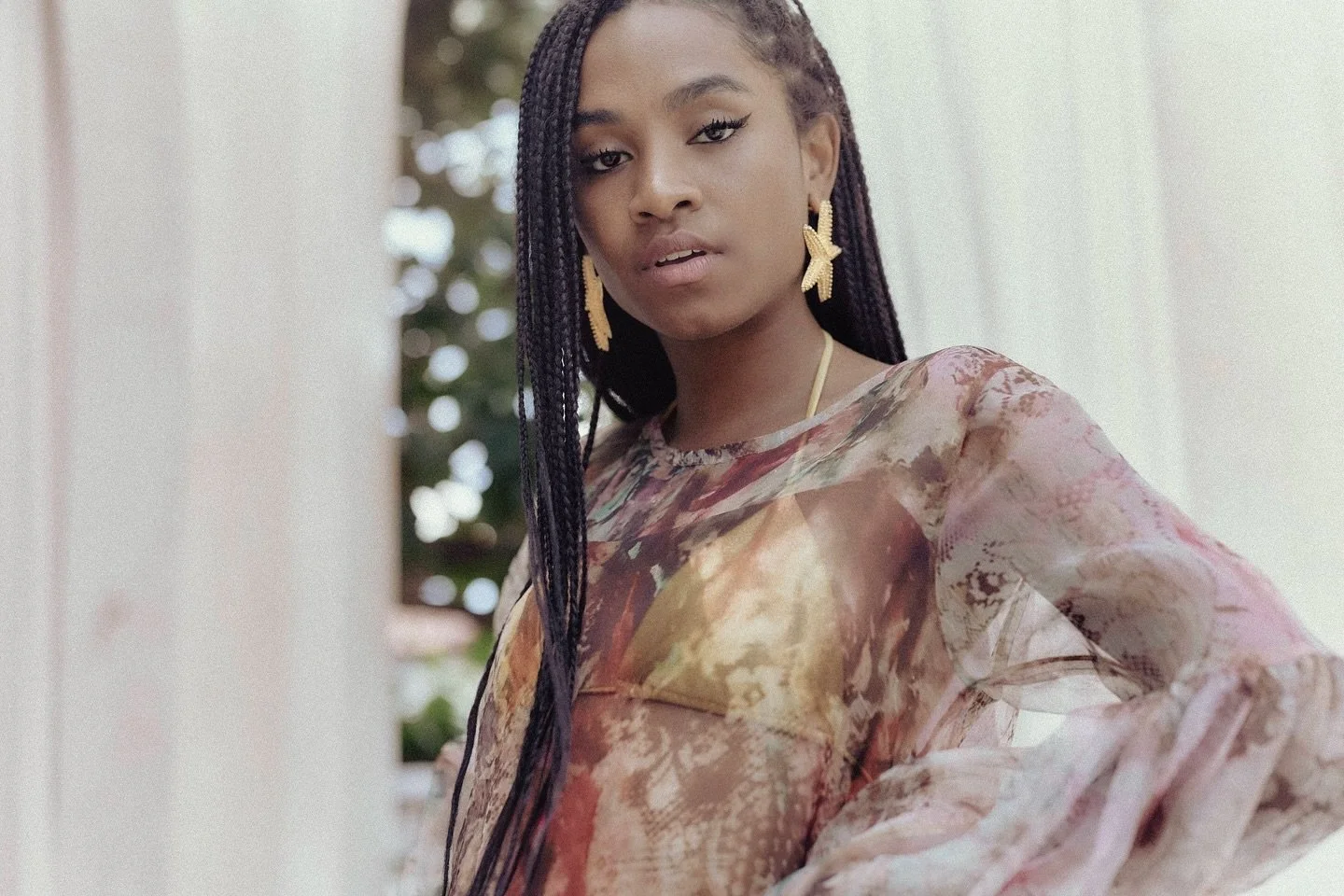 A Beautiful hour in the studio with @michelle.okwara 
in a most beautiful fabulous space @nomadastudiobali 
wearing beautiful @your.zaman ⭐️ earrings &amp; 
@wildmarygold dress in Beautiful Berewa Bali