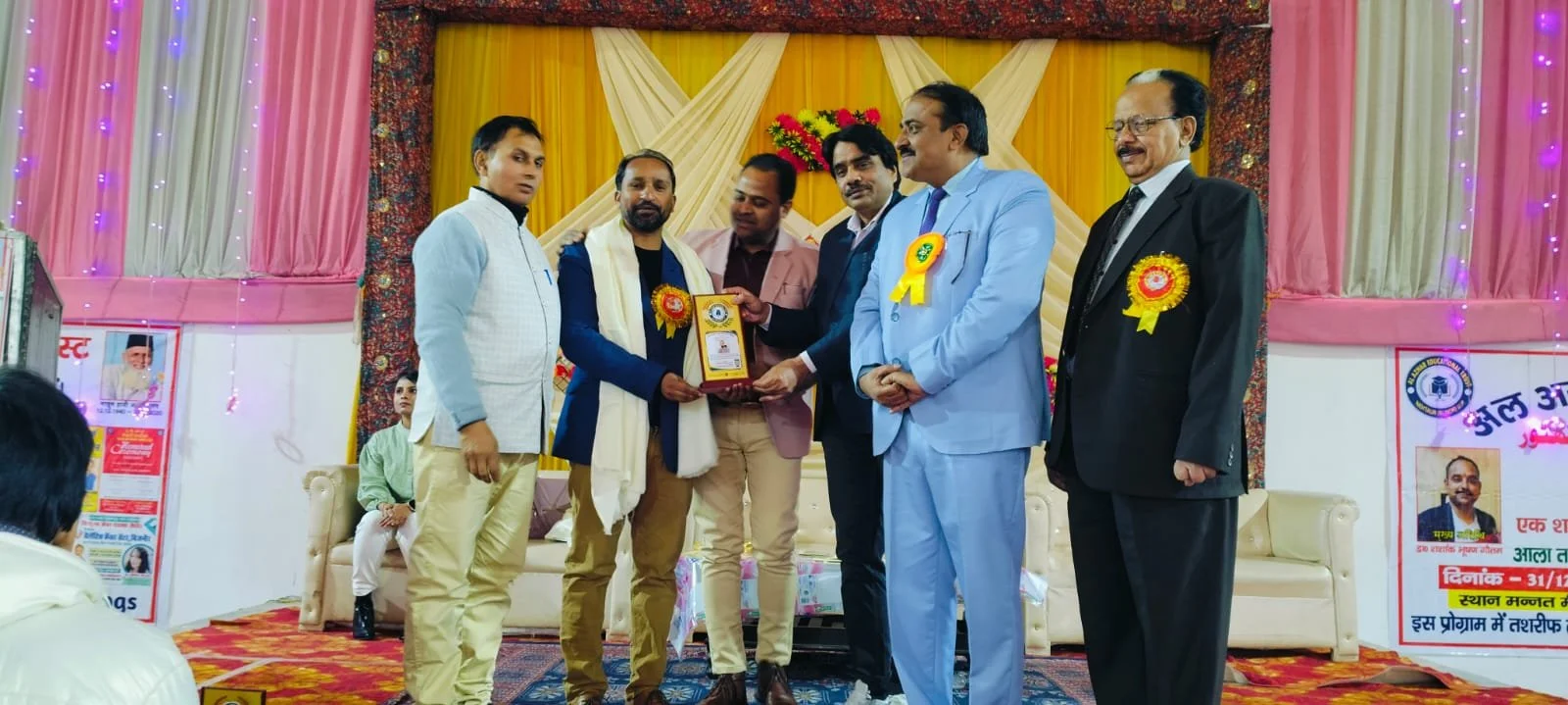 Dr. Mohammad Rashid being Honoured for conducting CPR training at Nehtaur.