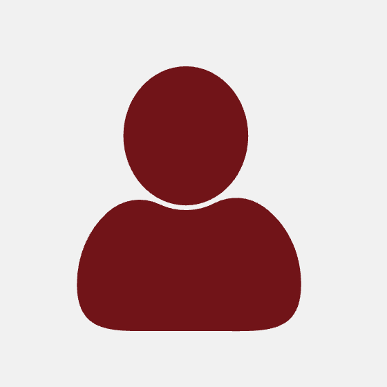 Silhouette of a person icon in maroon color on a light gray background.
