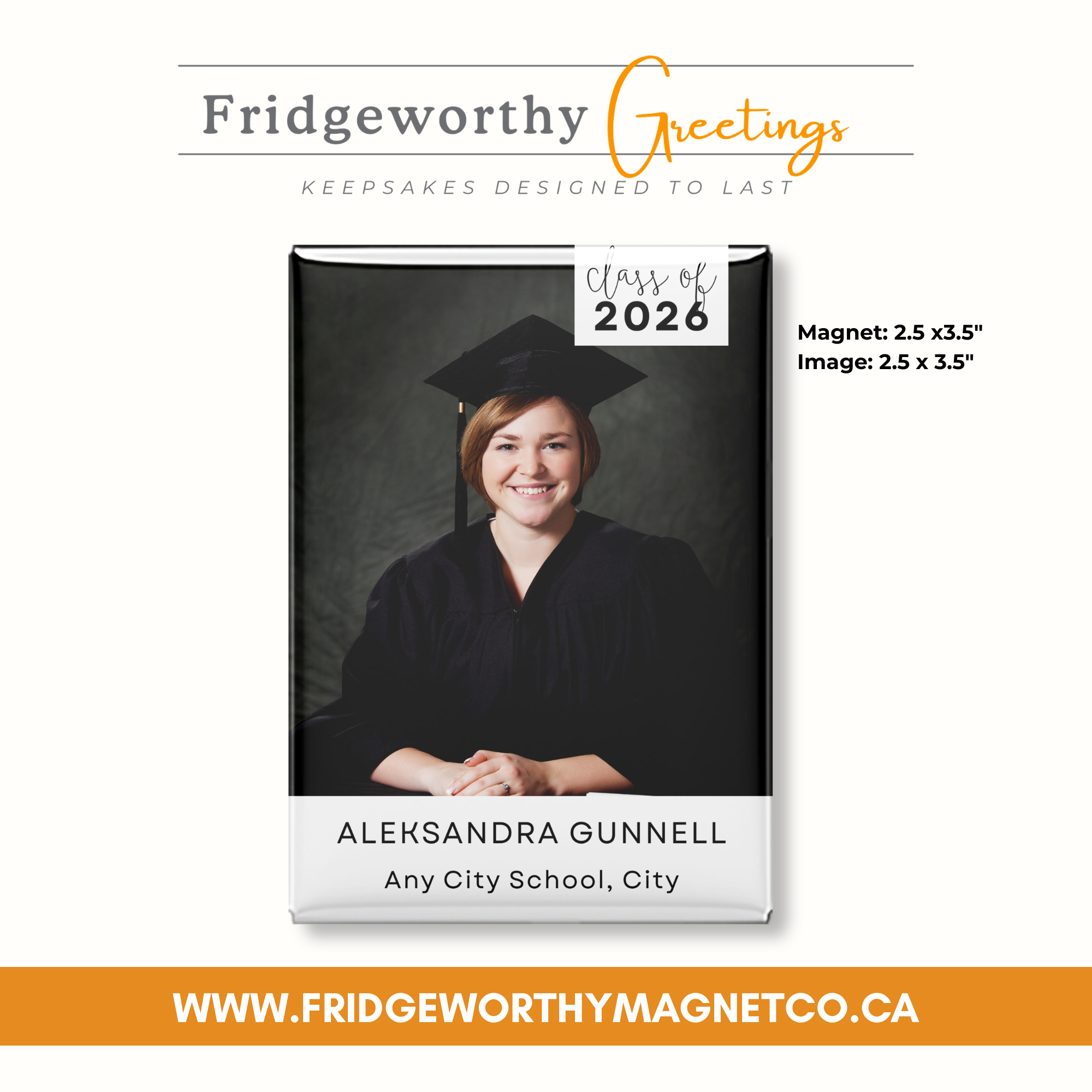 The Cap Toss - Custom Keepsake Graduation Photo Magnets Canada