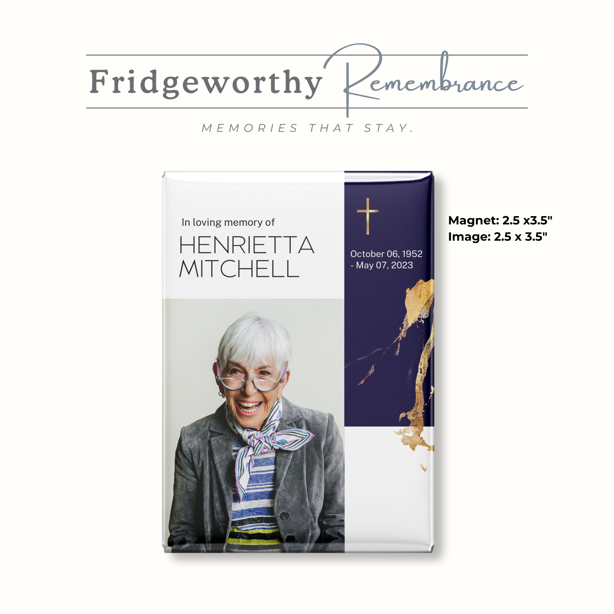 Whispered Prayer - Custom Memorial Photo Magnet – Celebration of Life Keepsake (Canada)