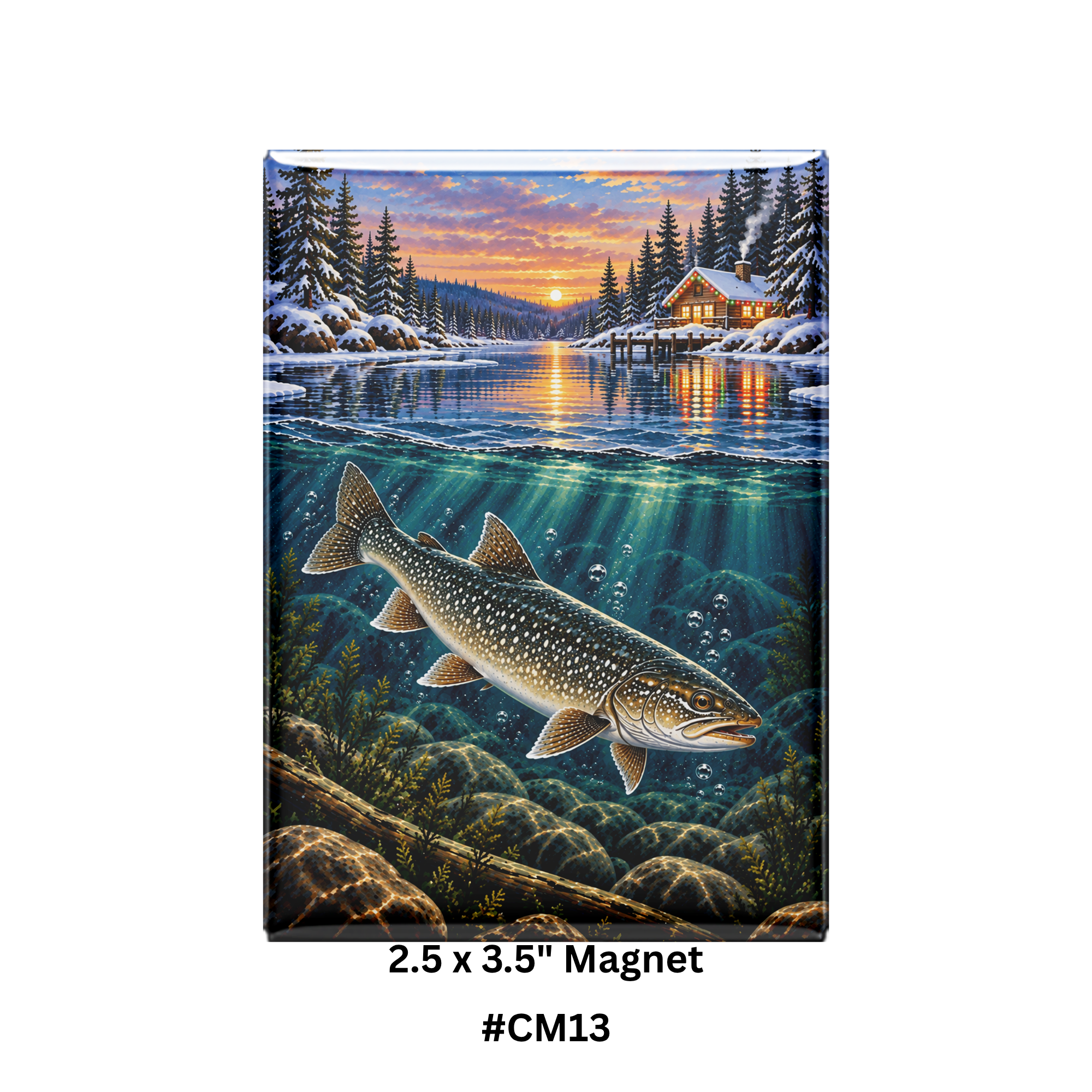 christmas-lake-trout-fishing-cabin-magnet-cm13.png
