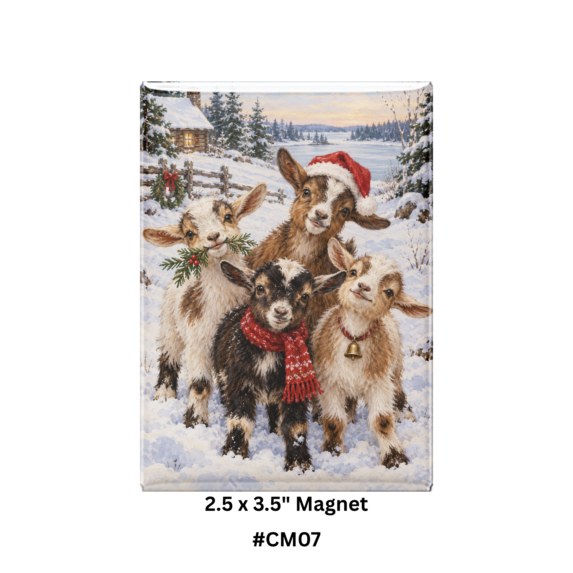 Santa's Little Goats – Christmas Farm Animal Magnet