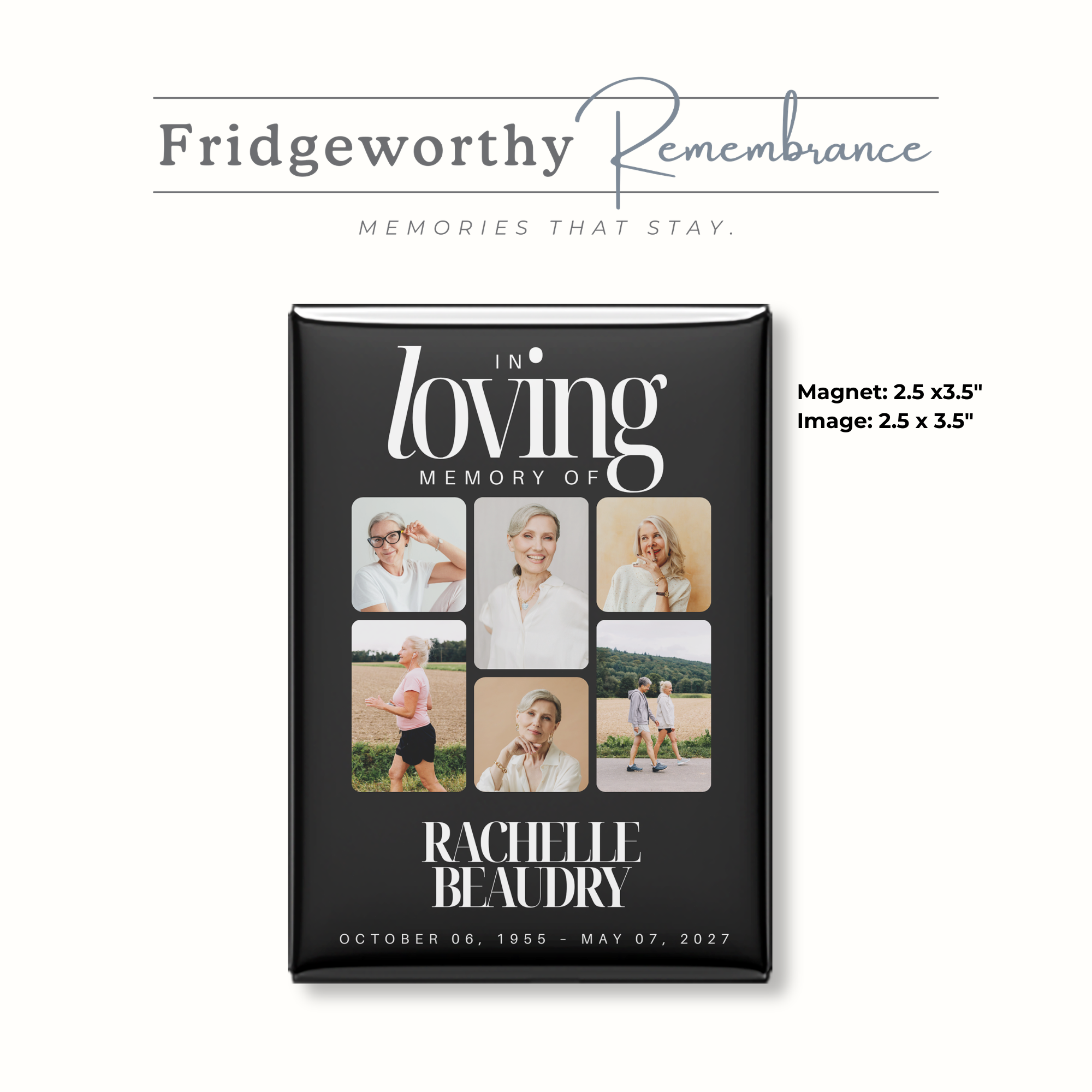 Everlasting Grace - Custom Memorial Photo Magnet – Celebration of Life Keepsake (Canada)