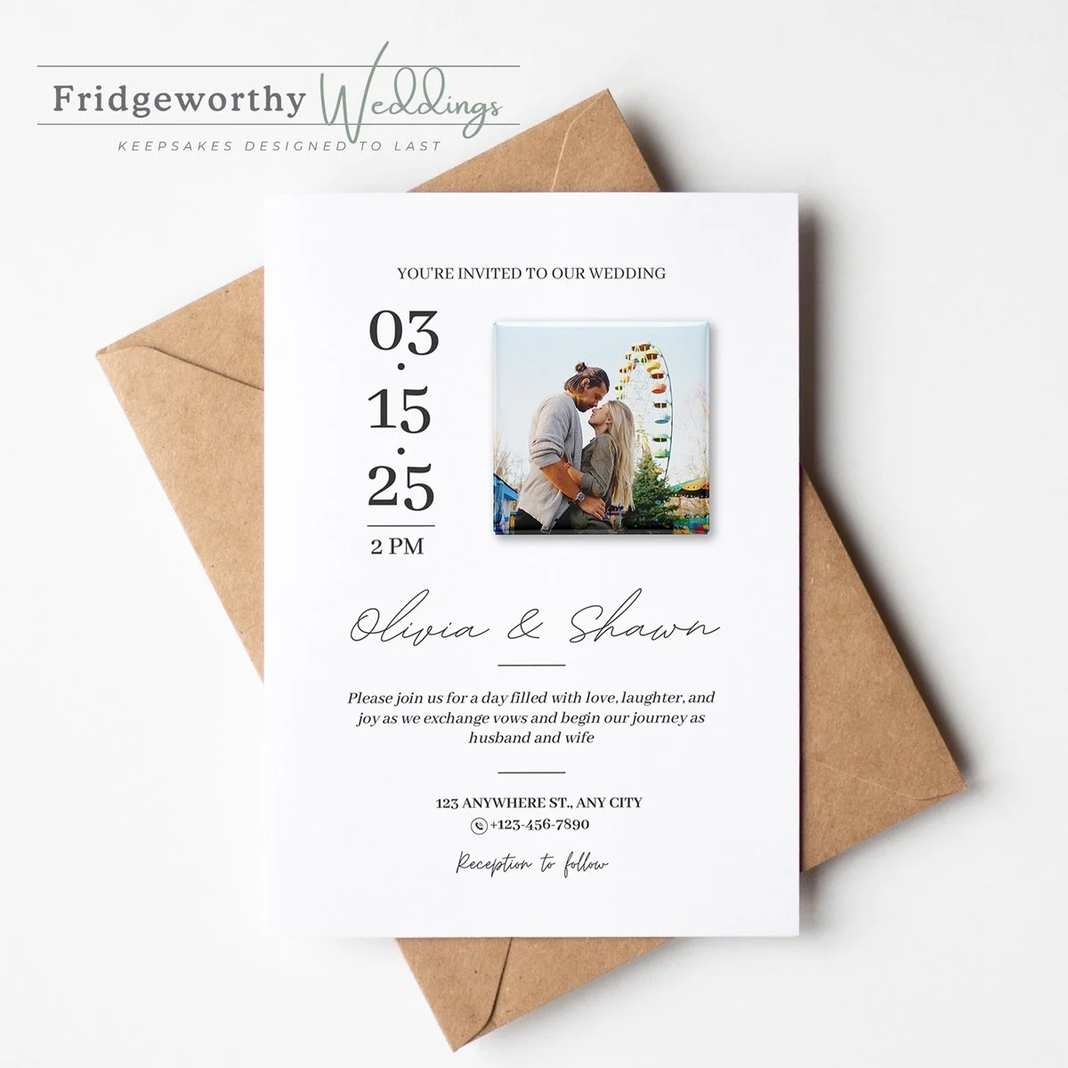 Carterton Promise - Save the Date + Keepsake Magnet for Canadian Weddings