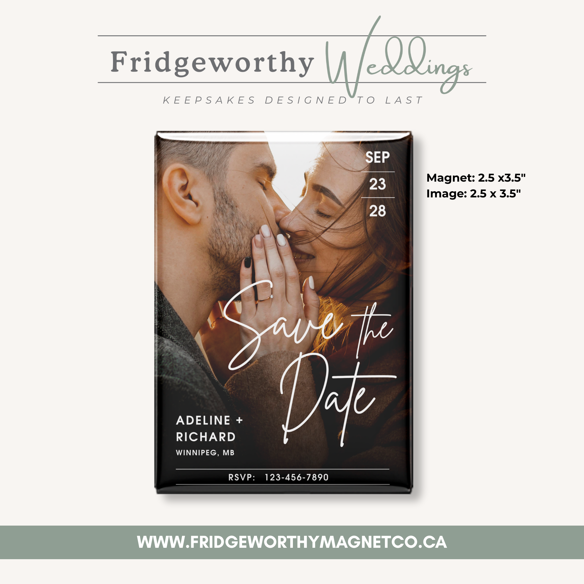 Fraser Valley Promise – 2.5" x 3.5" Personalized Keepsake Magnet for Wedding Save the Date
