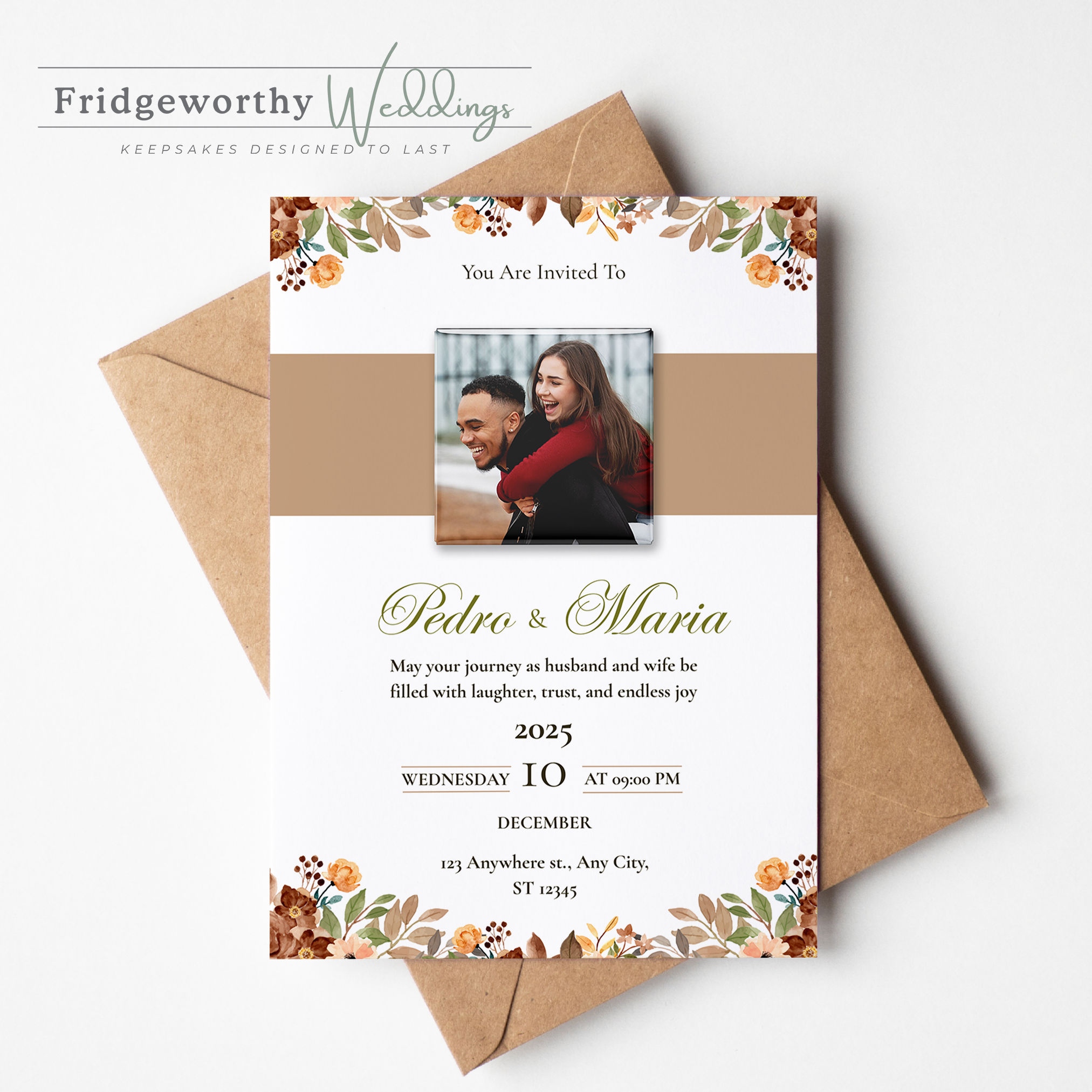 Elora Promise - Save the Date + Keepsake Magnet for Canadian Weddings