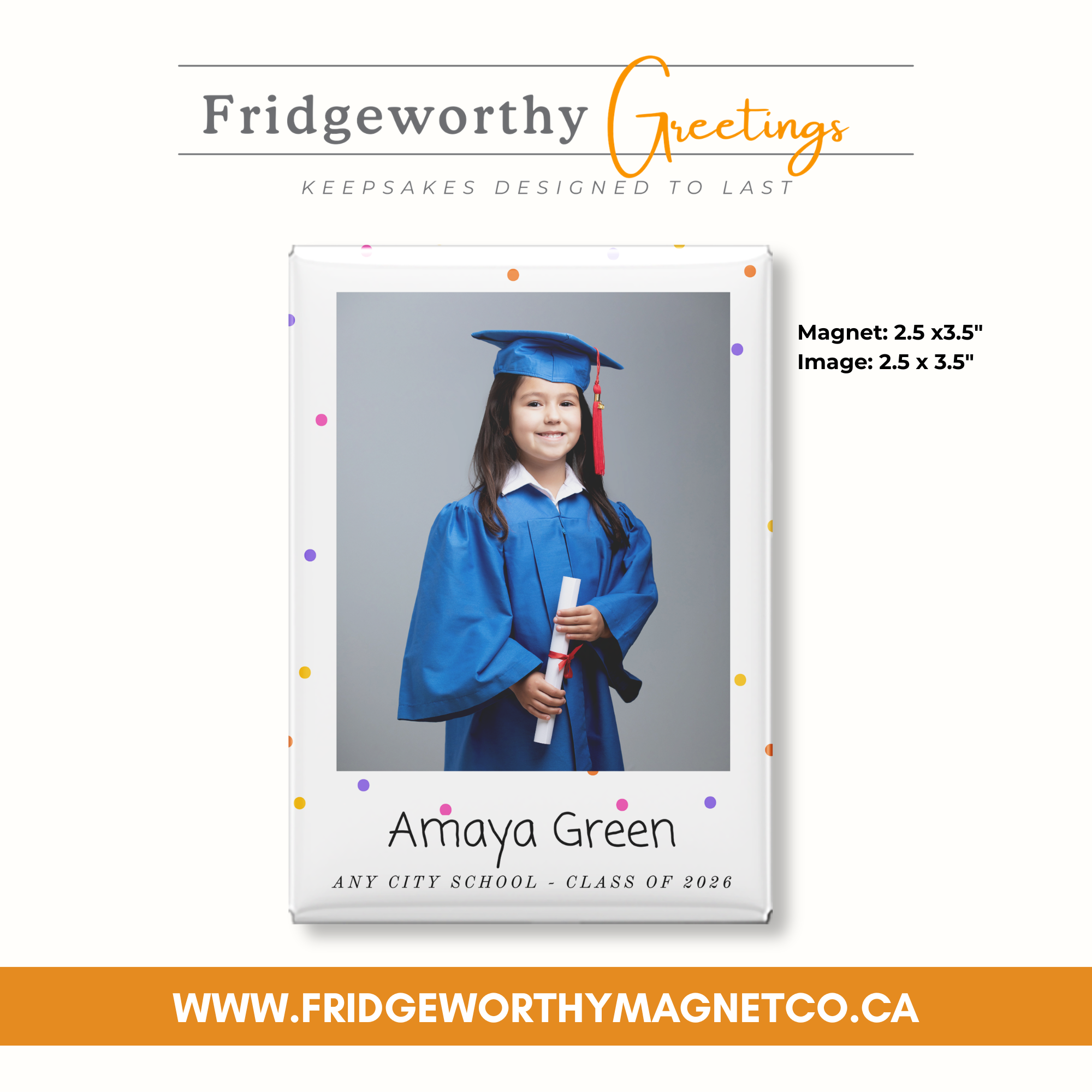 Maple Honours - Custom Keepsake Graduation Photo Magnets Canada