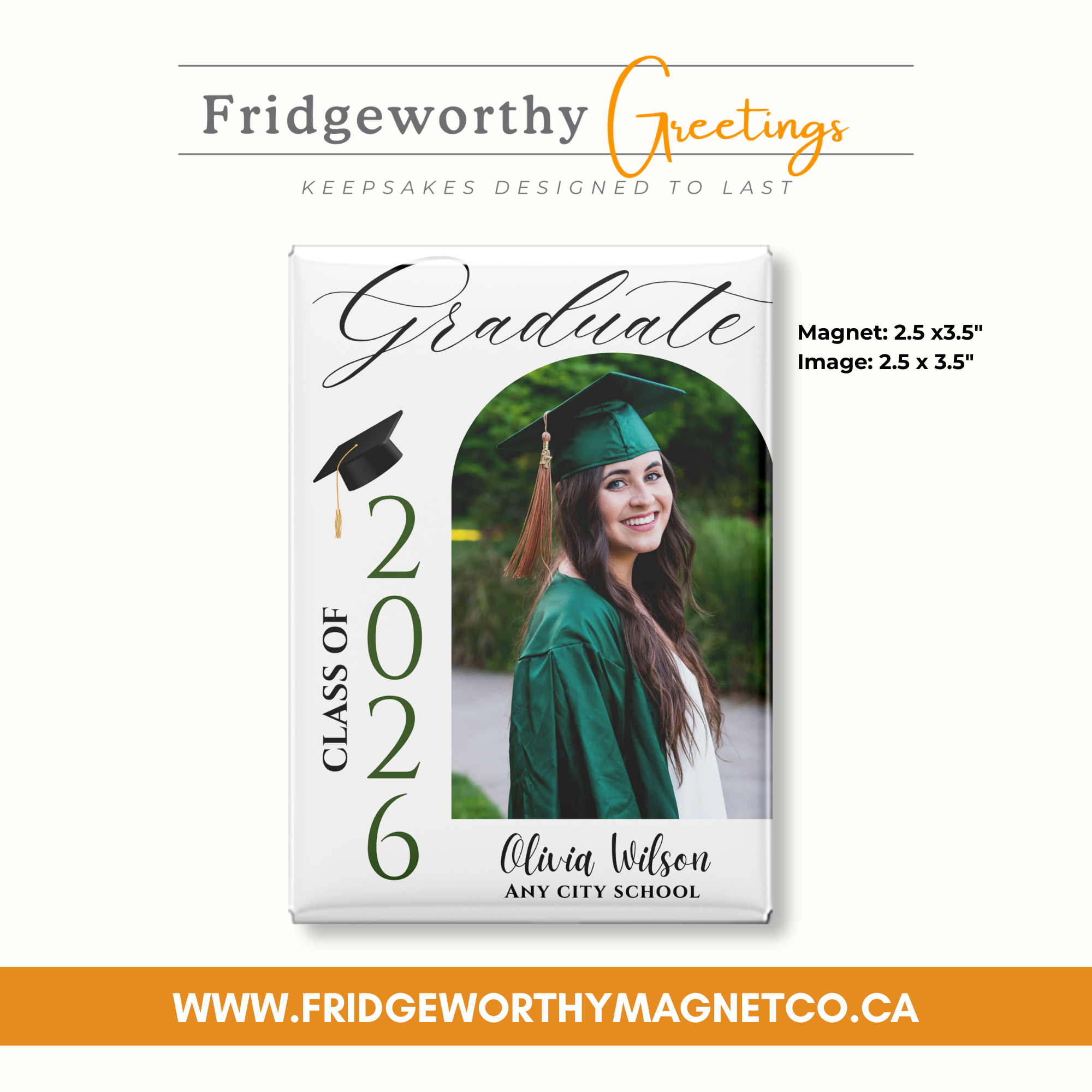 The Northern Scholar - Custom Keepsake Graduation Photo Magnets Canada