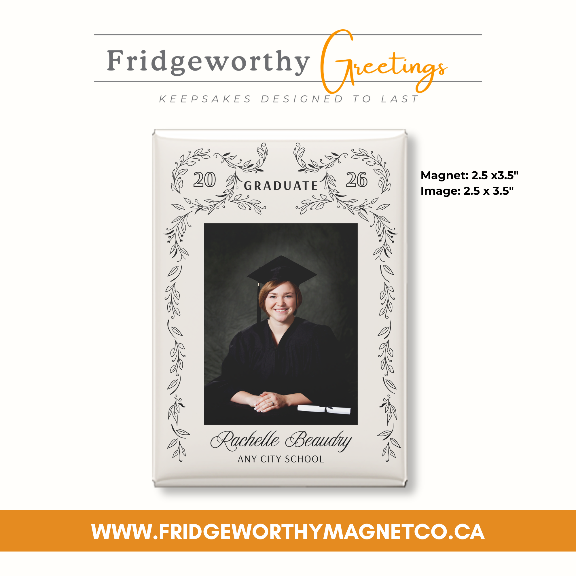 Rocky Mountain Grad - Custom Keepsake Graduation Photo Magnets Canada