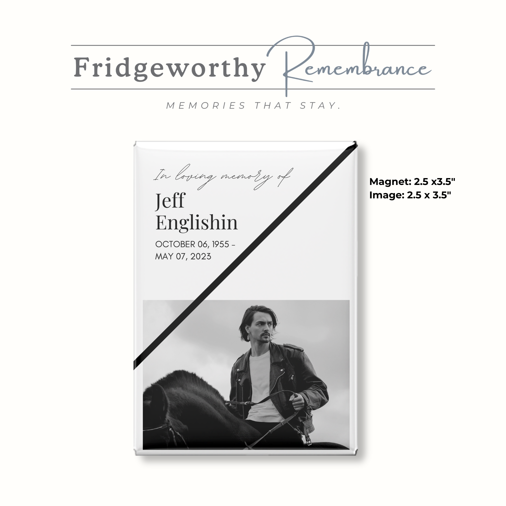 Peace Beyond - Custom Memorial Photo Magnet – Celebration of Life Keepsake (Canada)