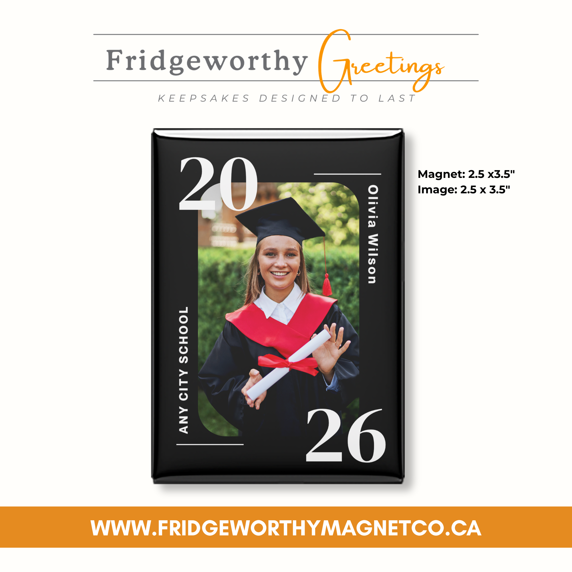 The Tassle Turn - Custom Keepsake Graduation Photo Magnets Canada