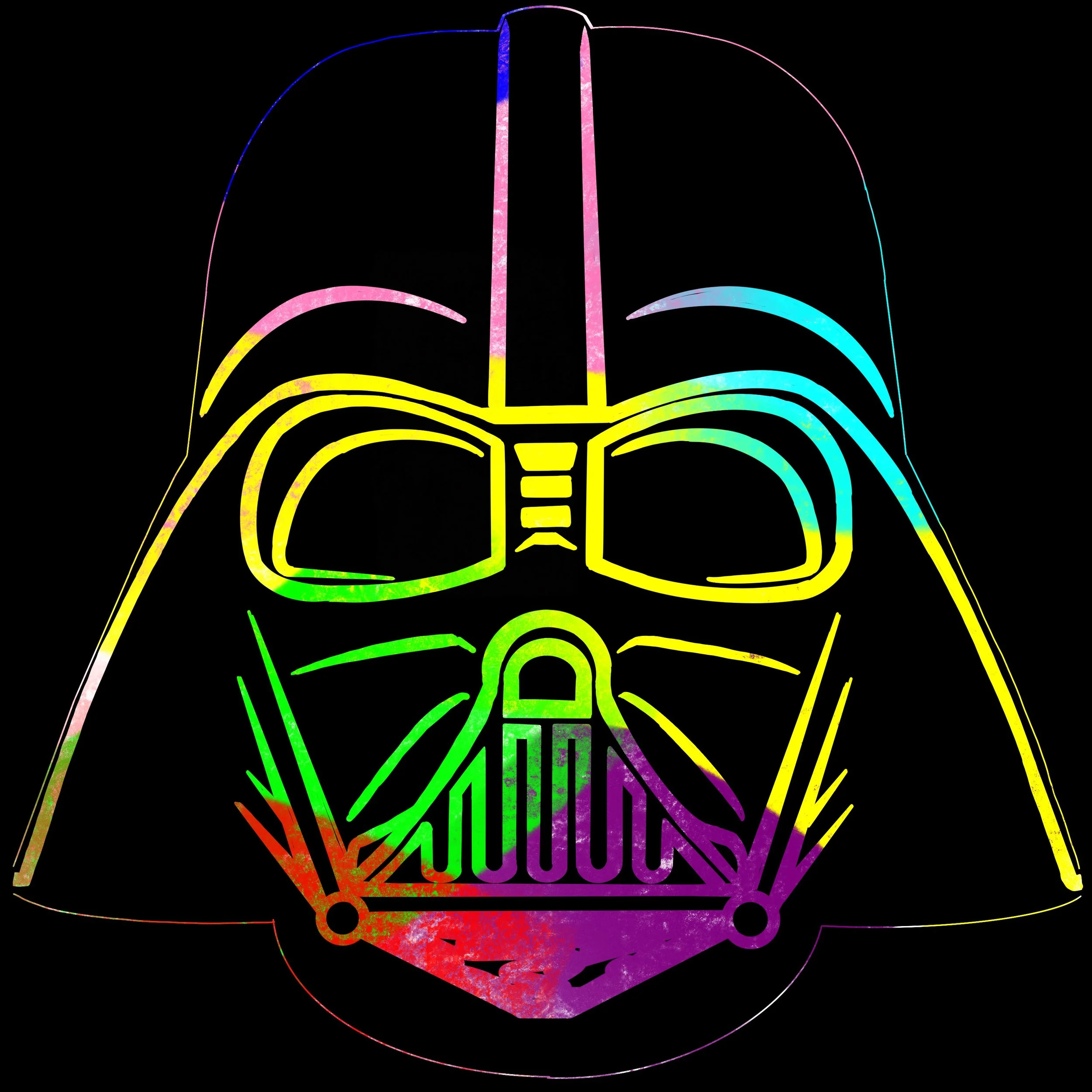 Darth by wax scratch art method