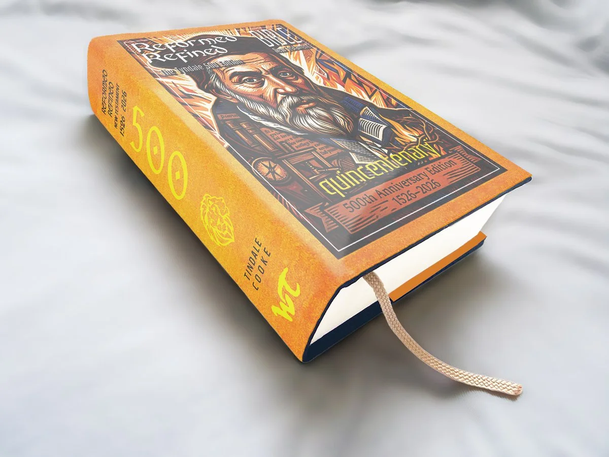 3D view of a hardback in linen cover.