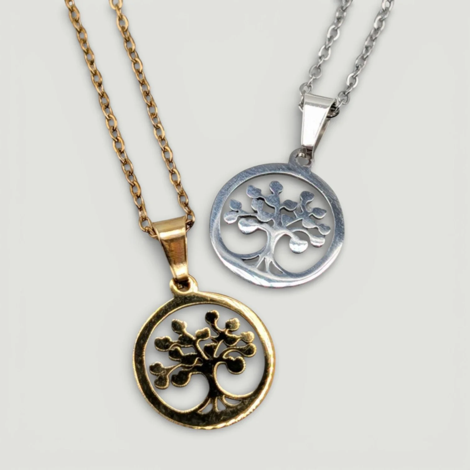 Tree of Life Stainless Steel Necklace - Gold or Silver