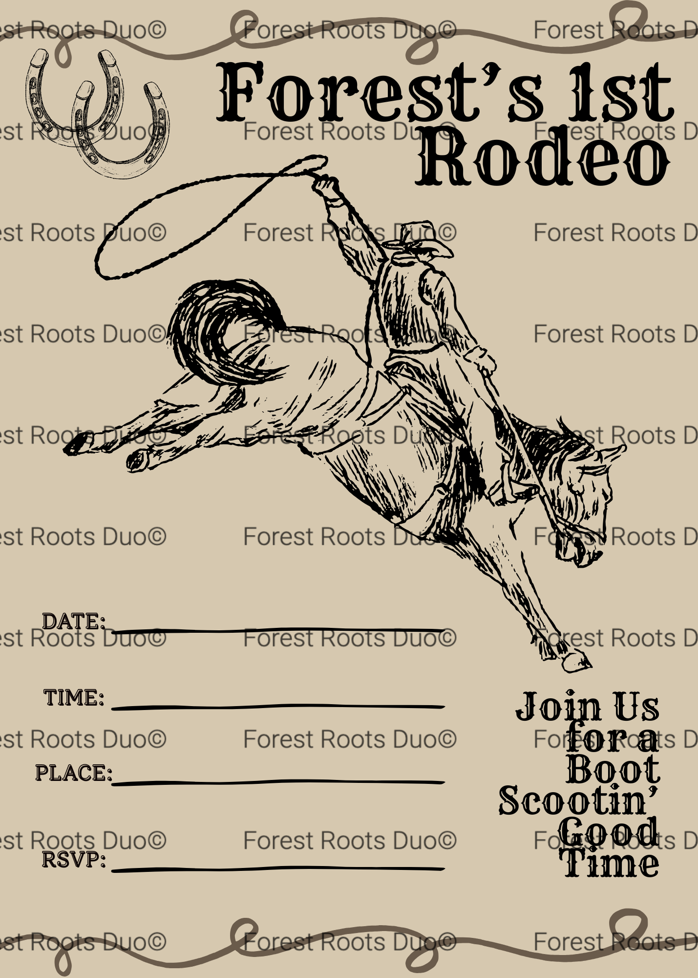 My 1st Rodeo Digital Invite
