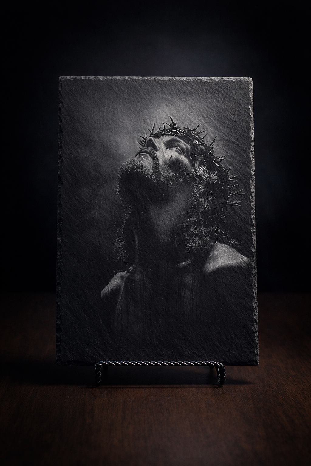 Inspirational Slate Artwork: Crown of Thorns