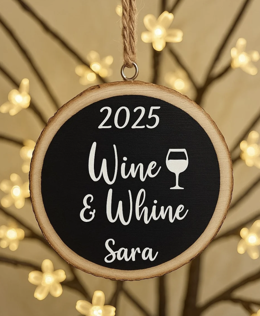 Personalized Wood Slice Hanger