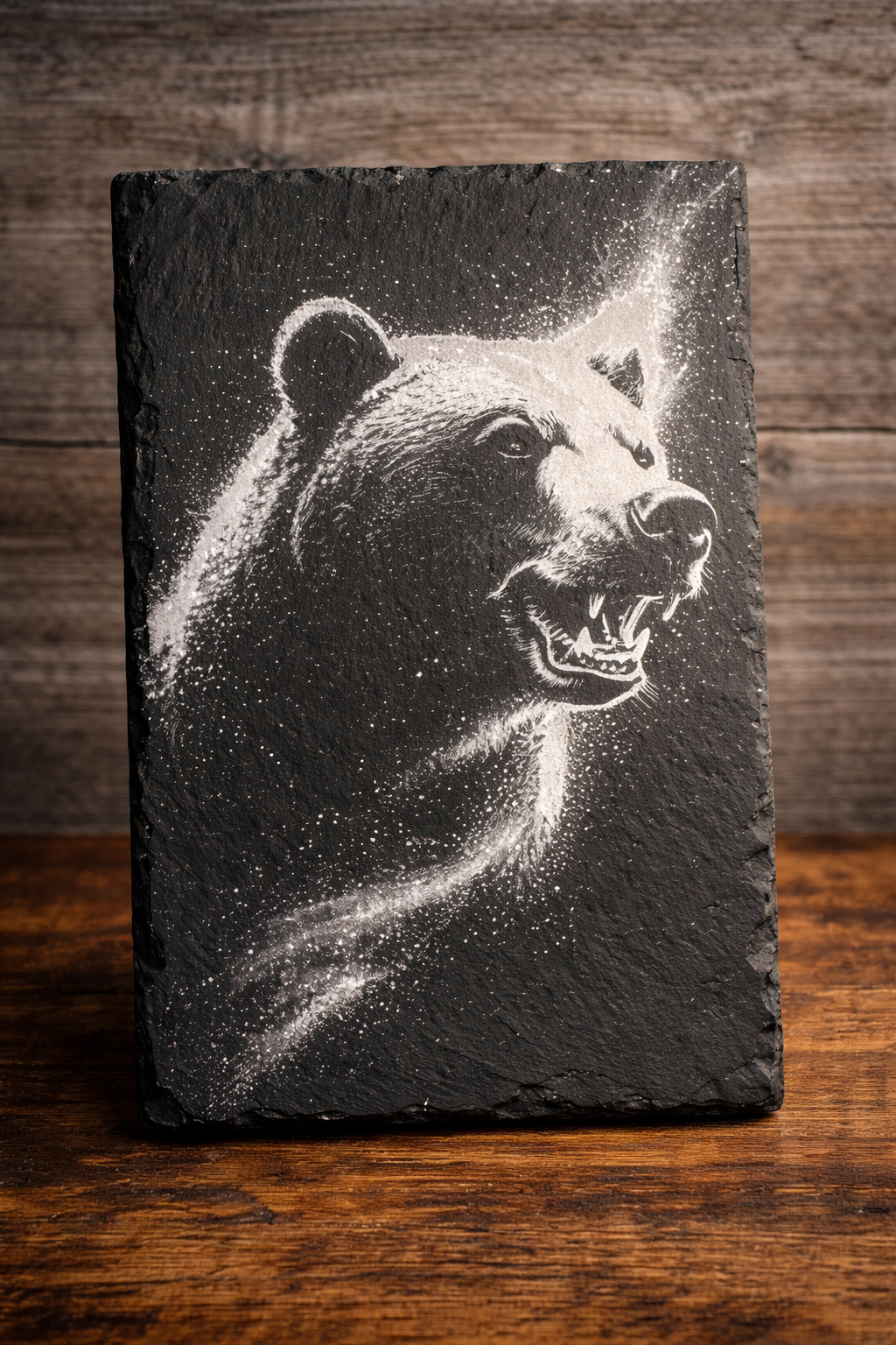 Rustic Bear Slate Art