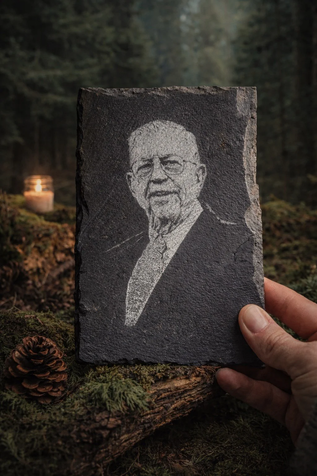 Personalized Slate Photo Engraving